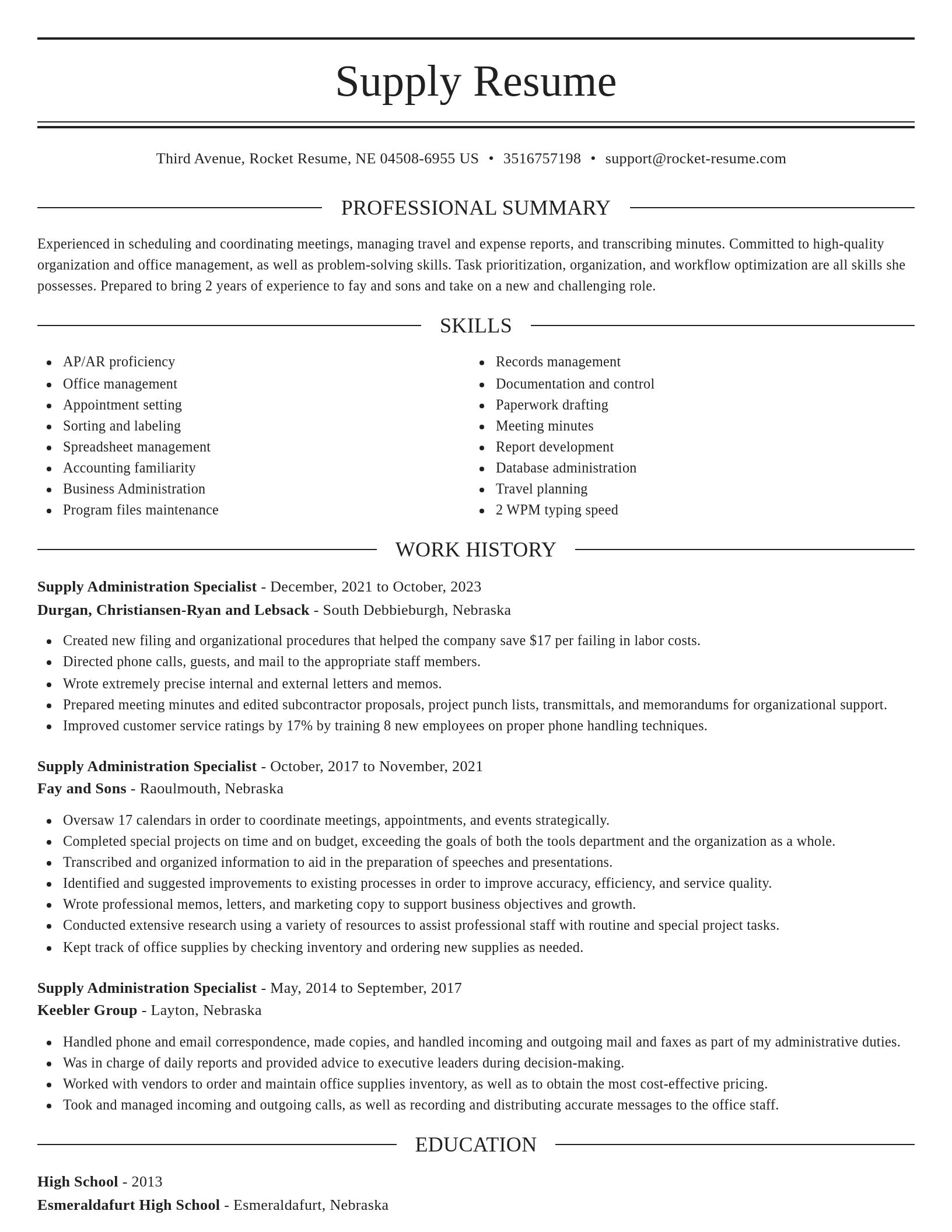 Elegant resume template