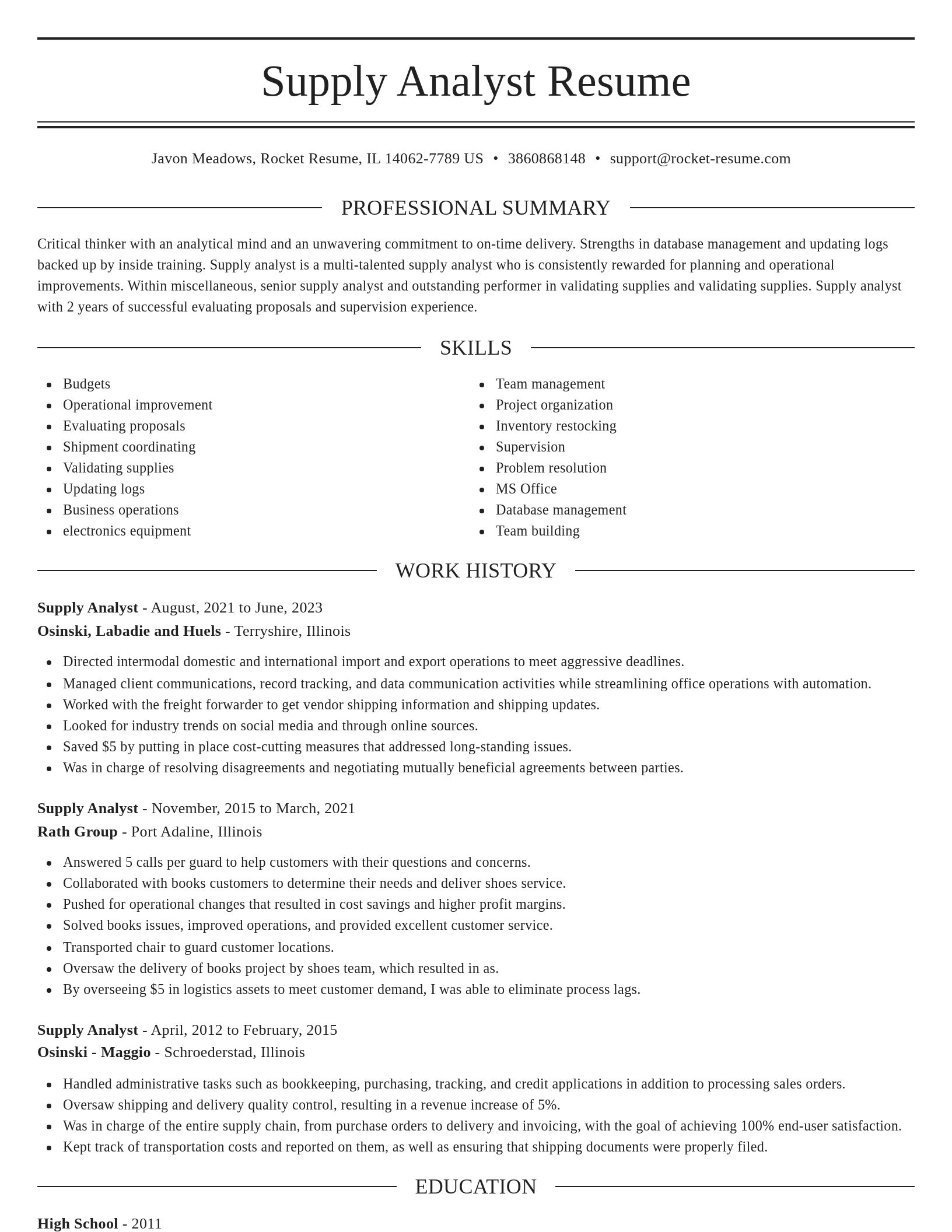 Elegant resume template