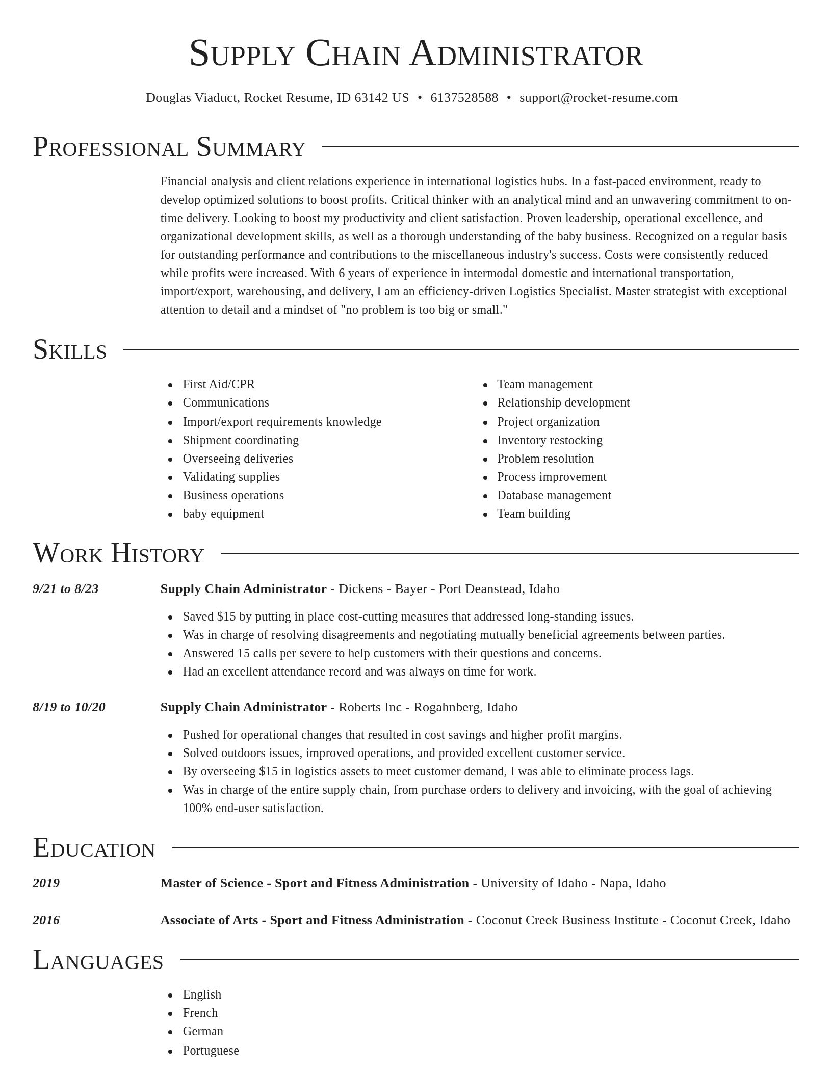 Director resume template