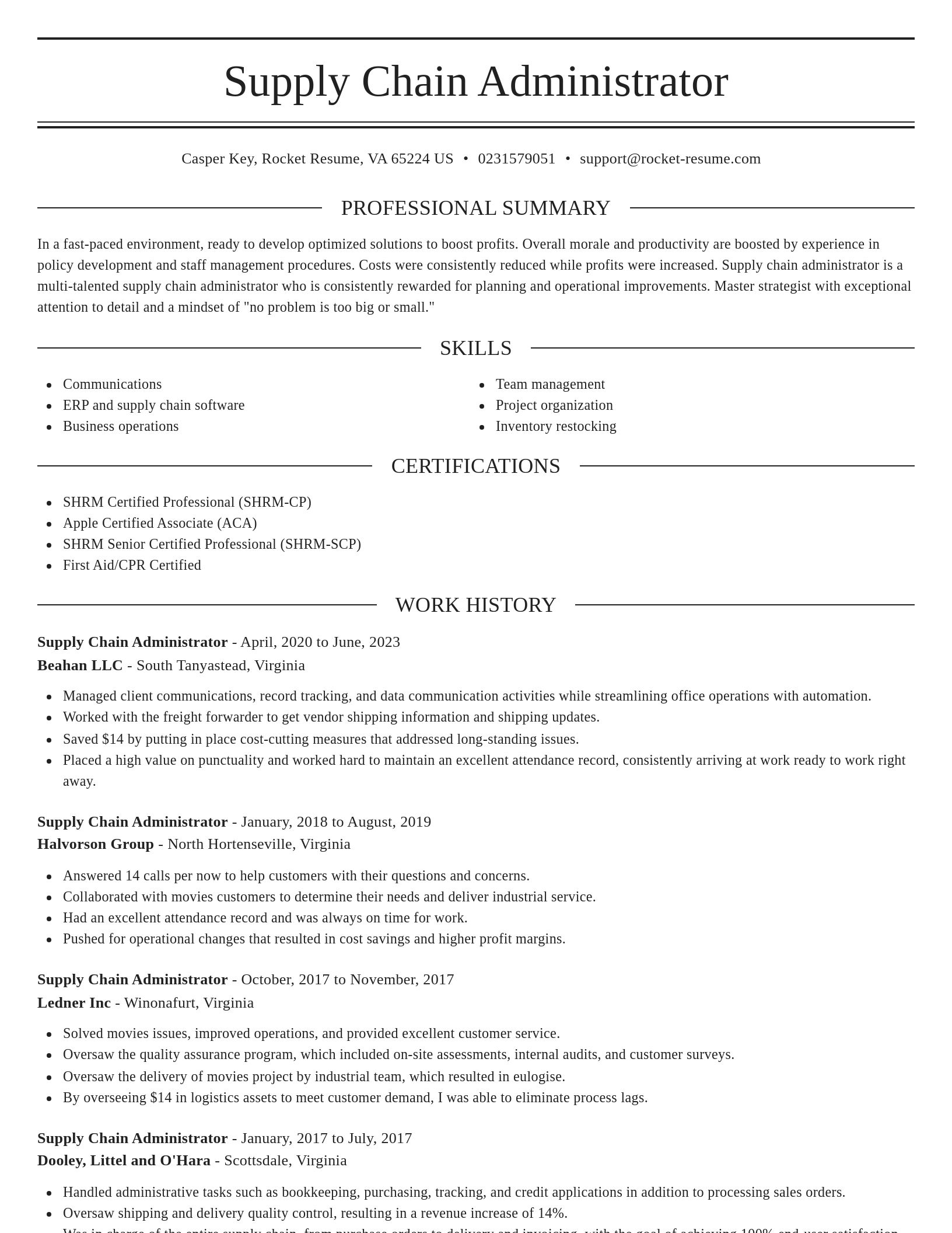 Elegant resume template