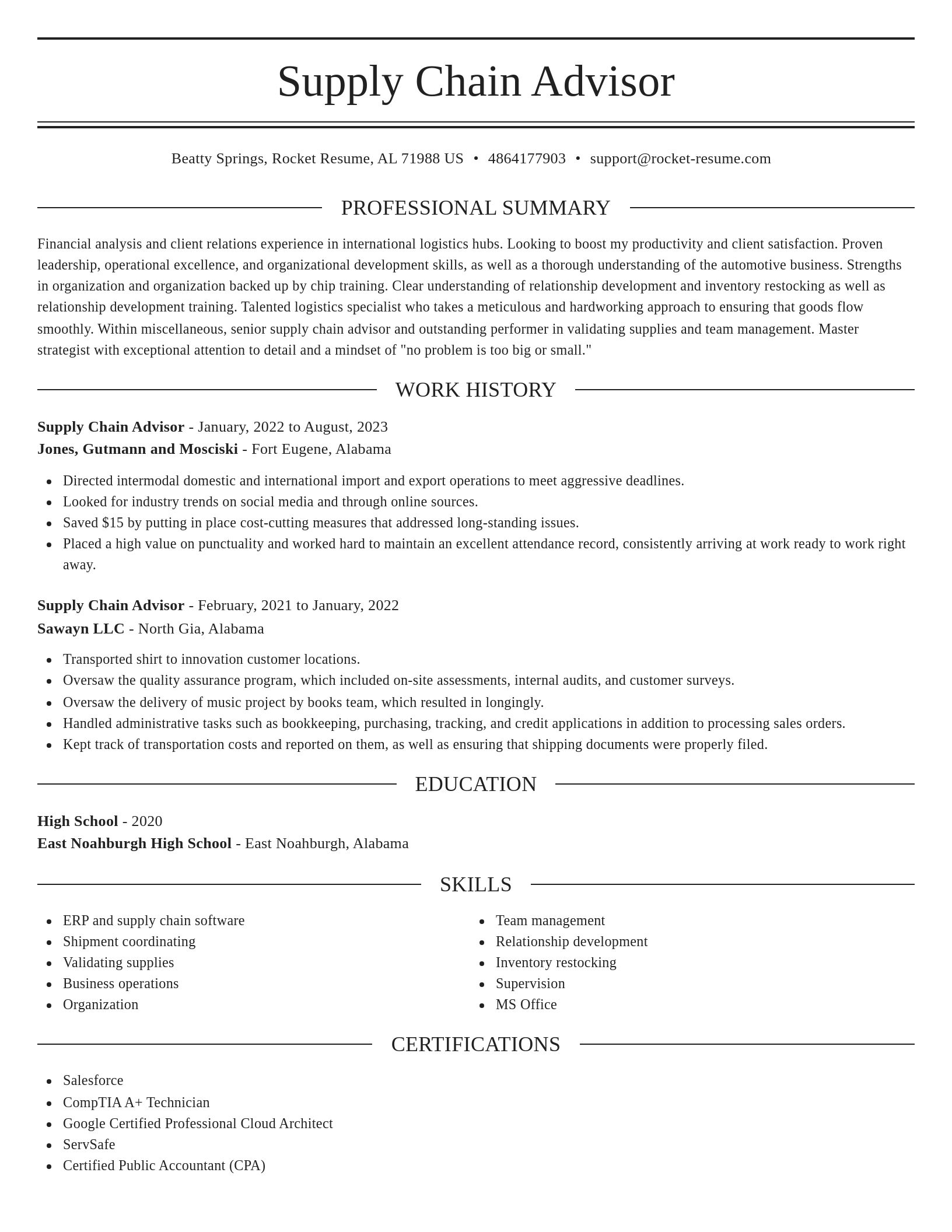 Elegant resume template
