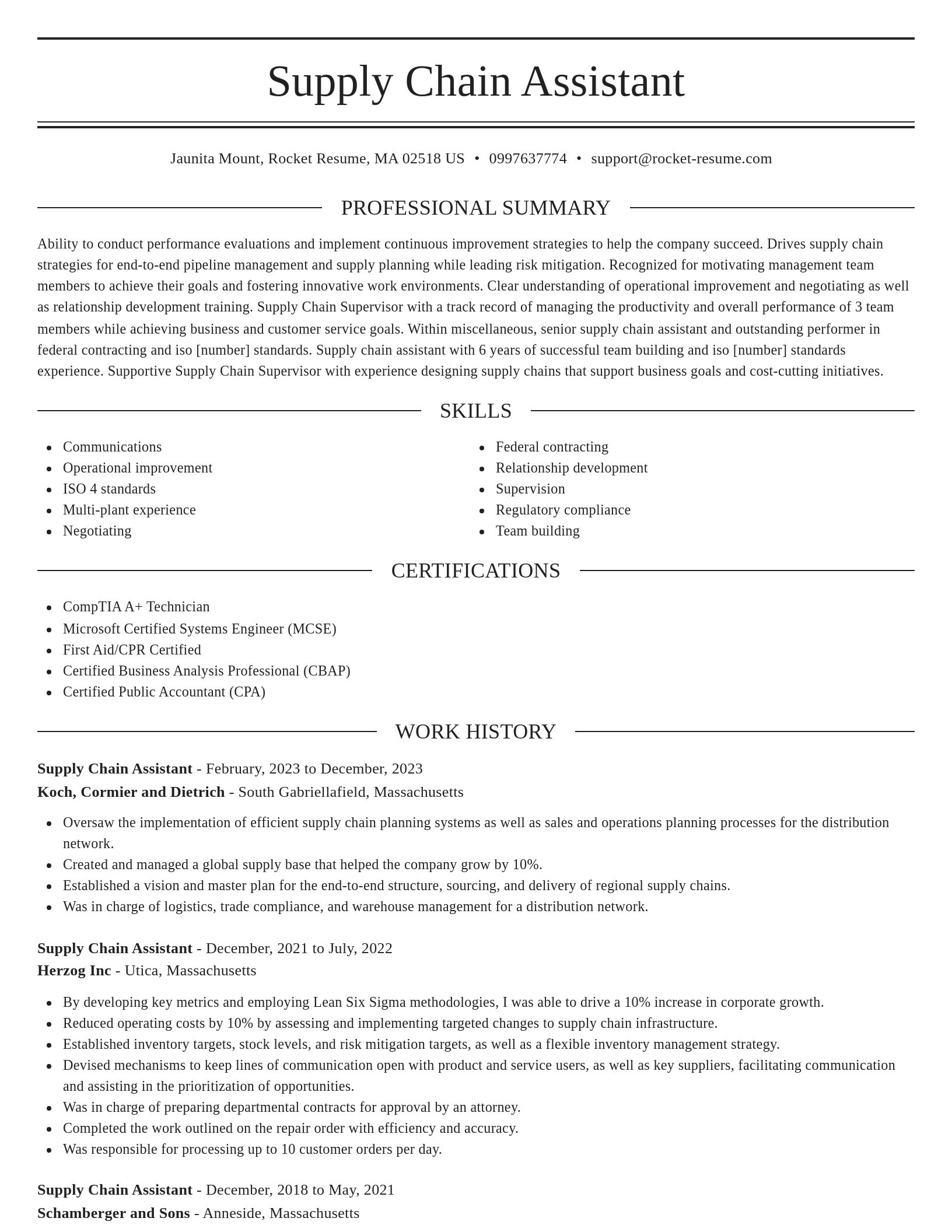 Elegant resume template
