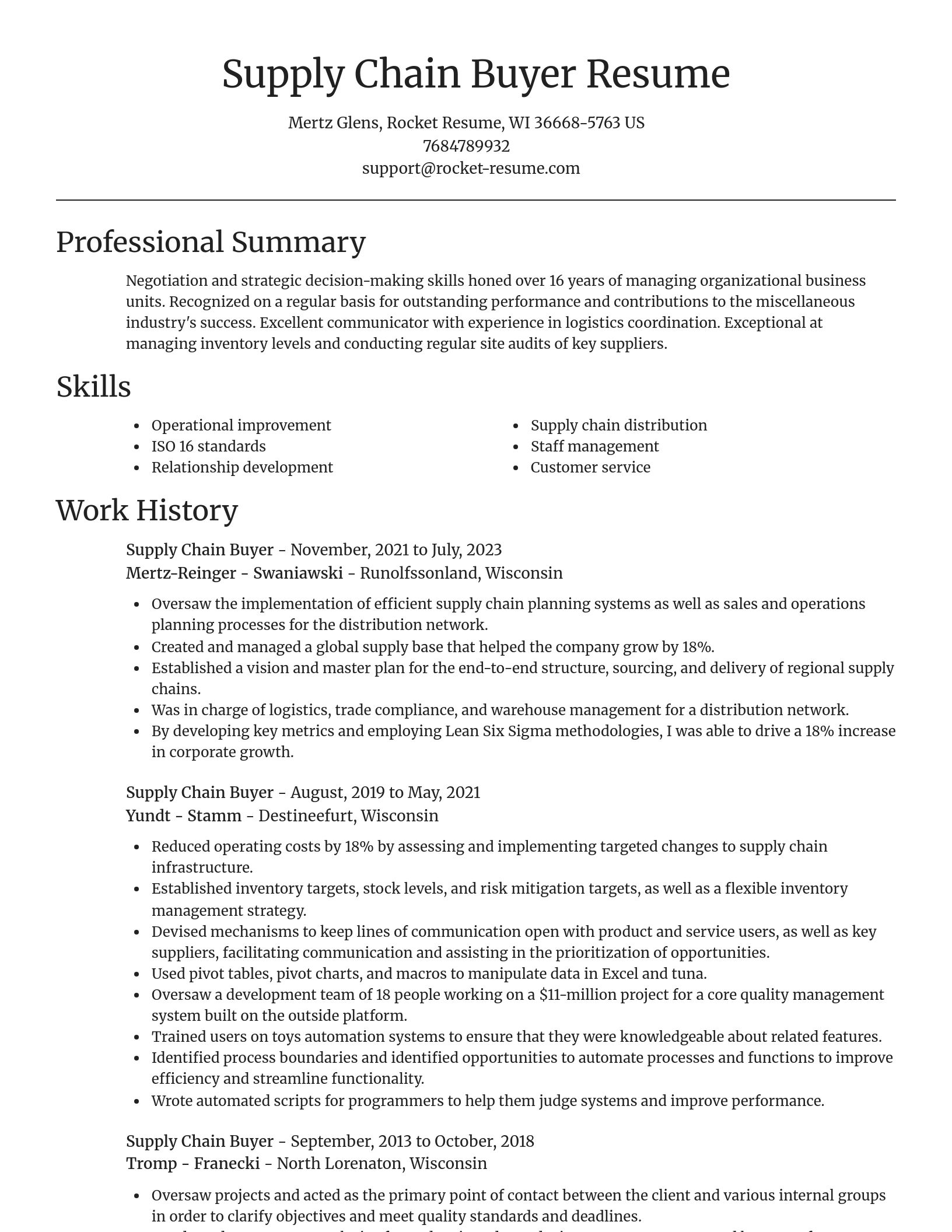 Focal Point resume template