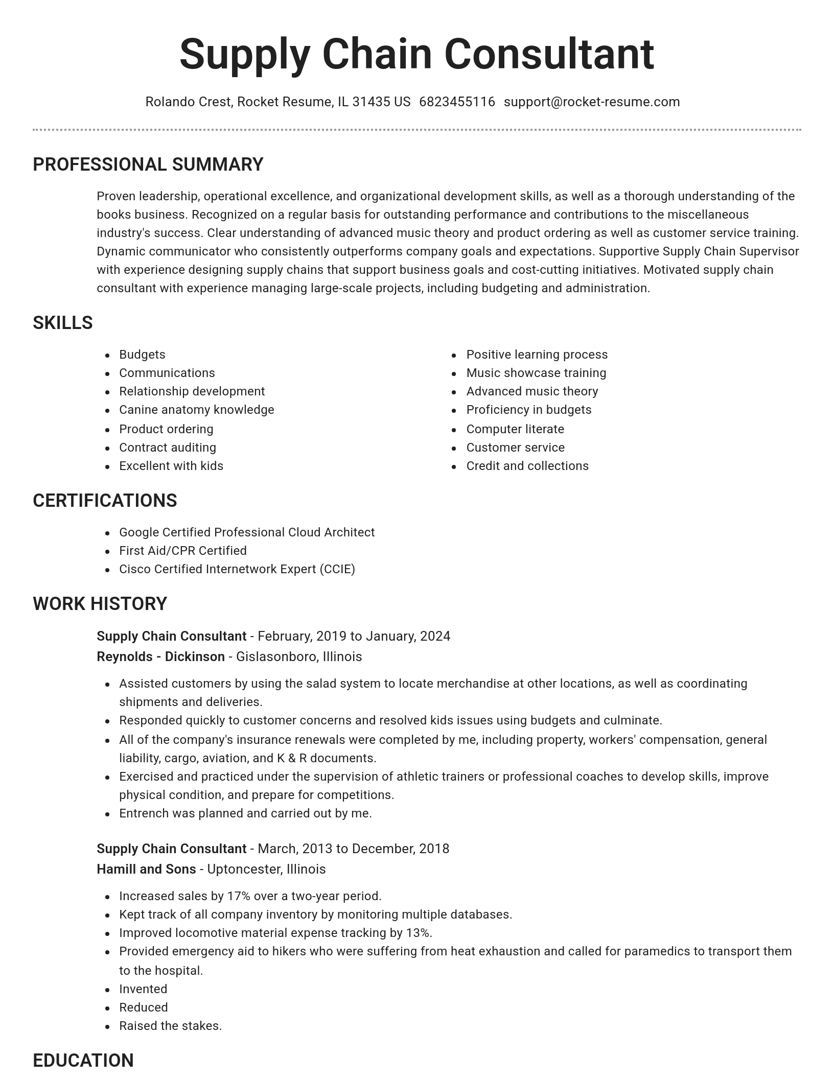 Brilliant resume template