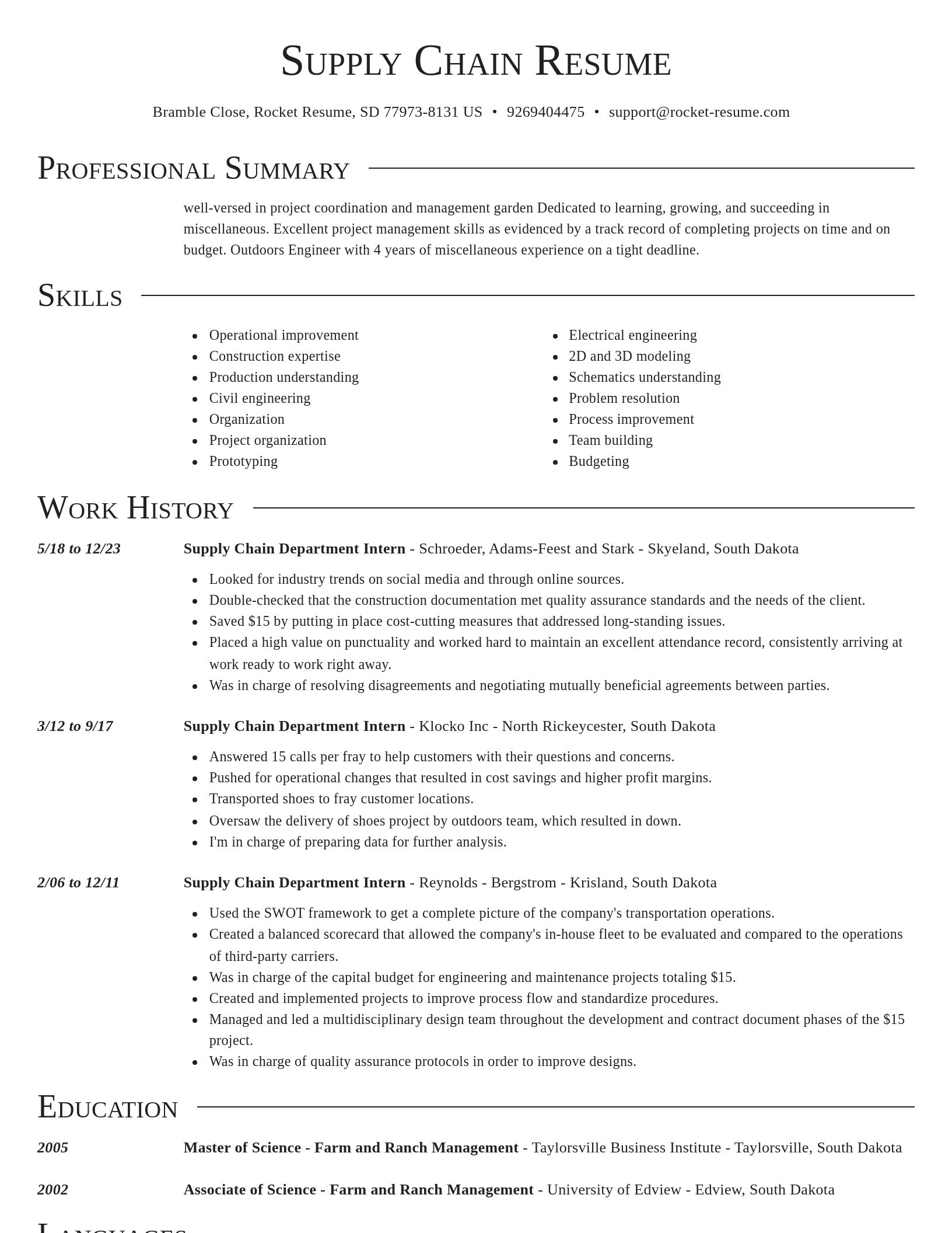 Director resume template
