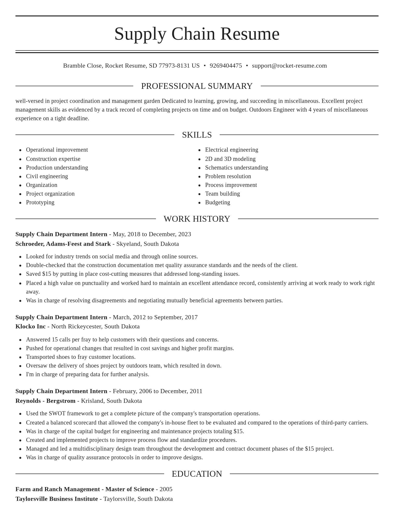 Elegant resume template