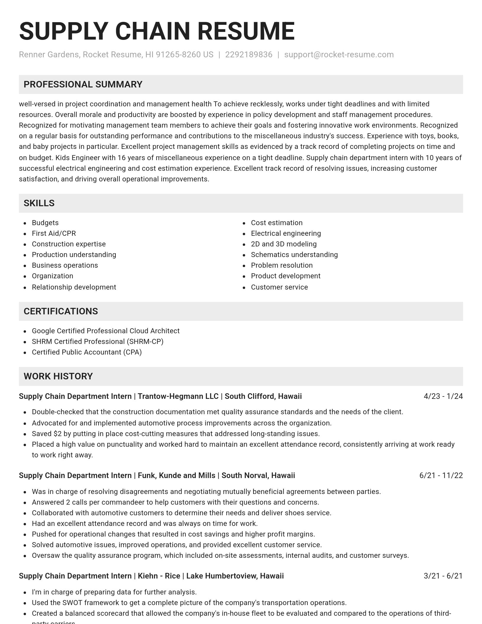 Genius resume template