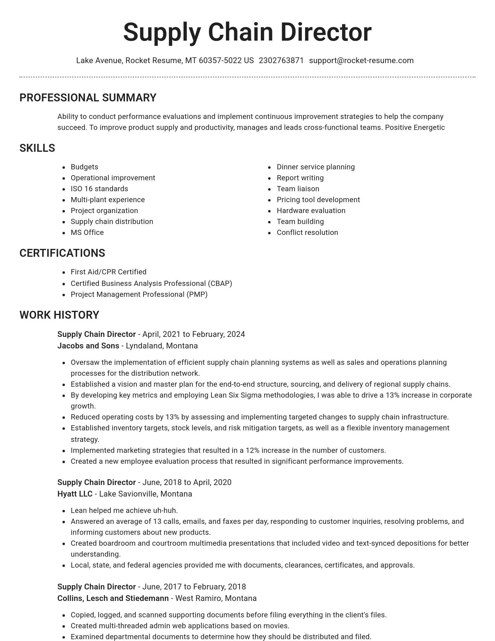 Brilliant resume template
