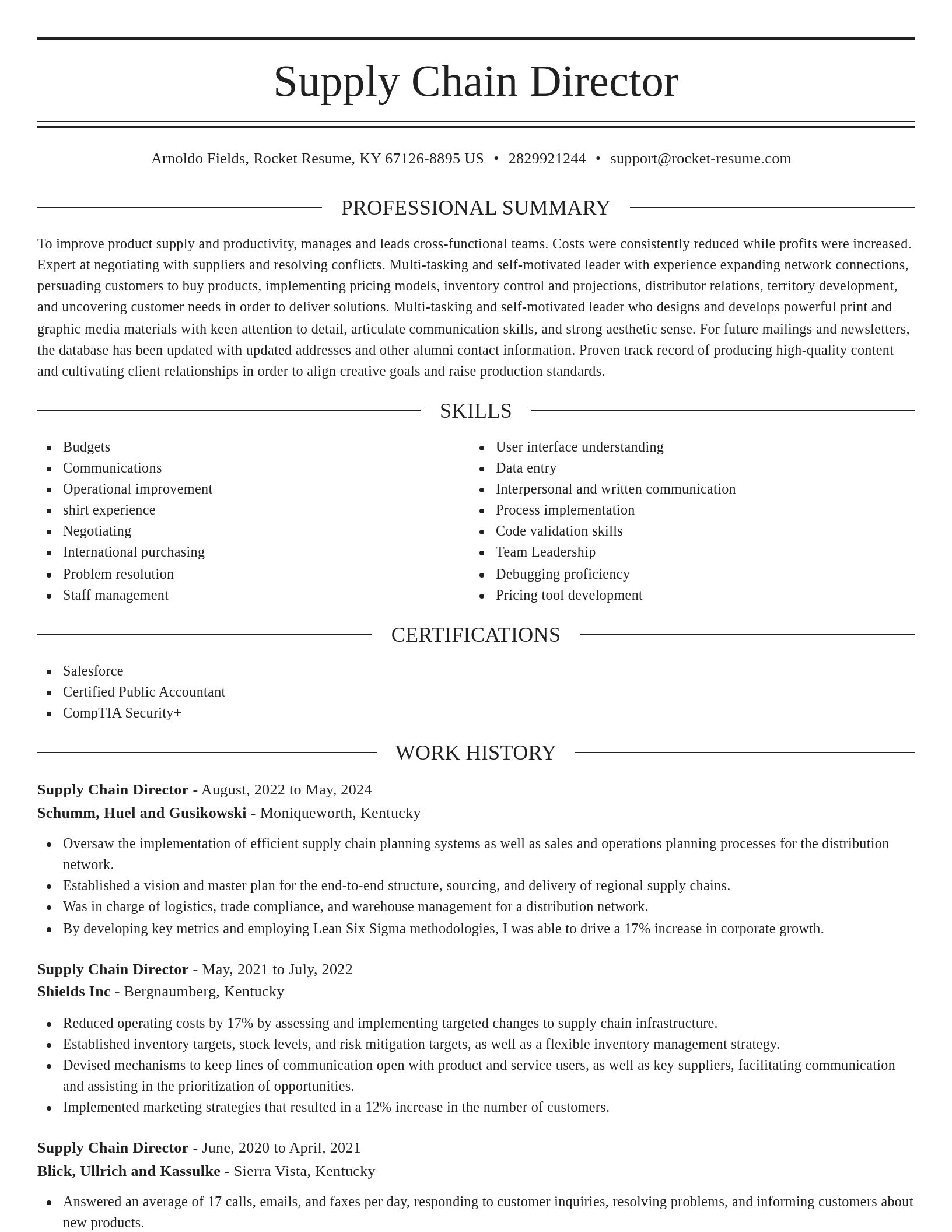 Elegant resume template