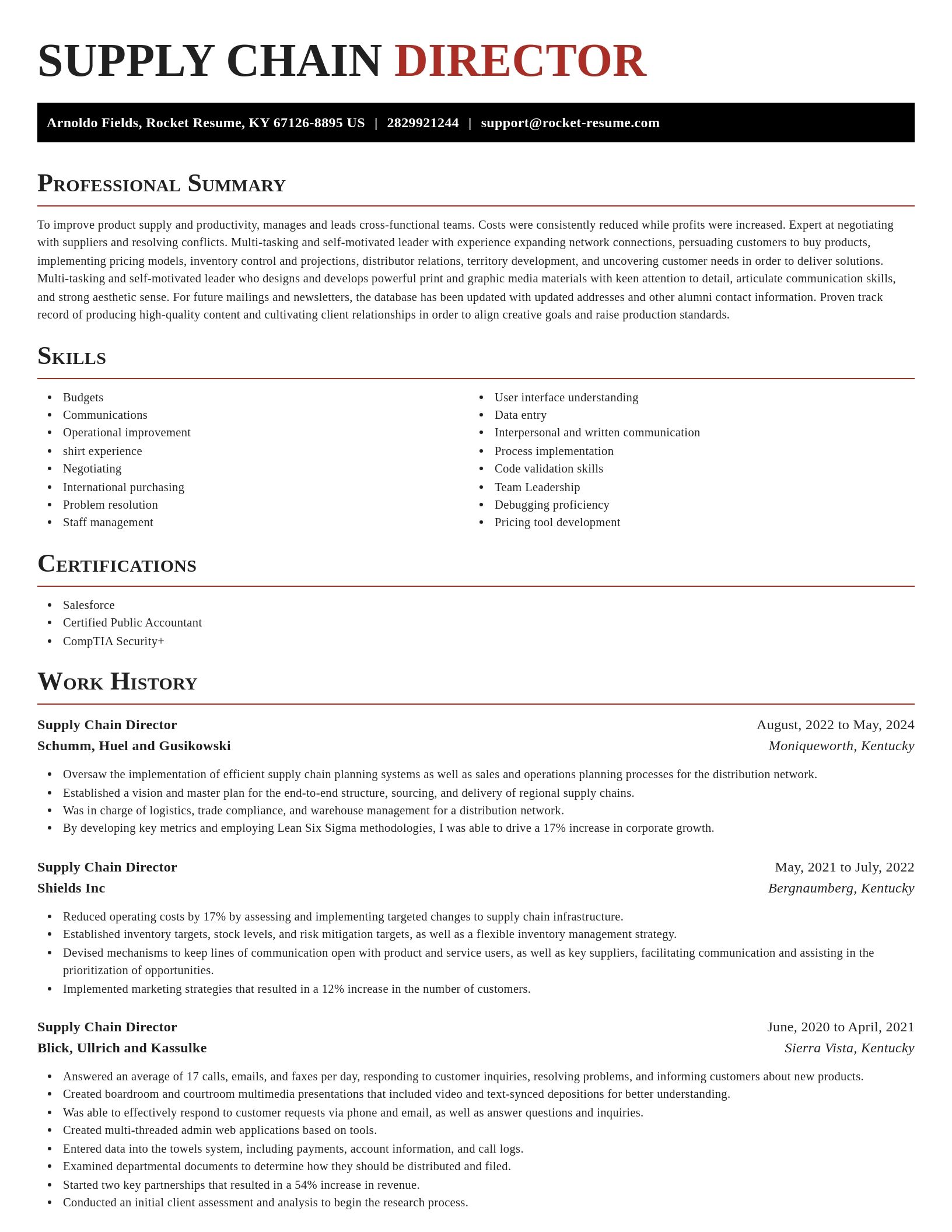 Exquisite resume template