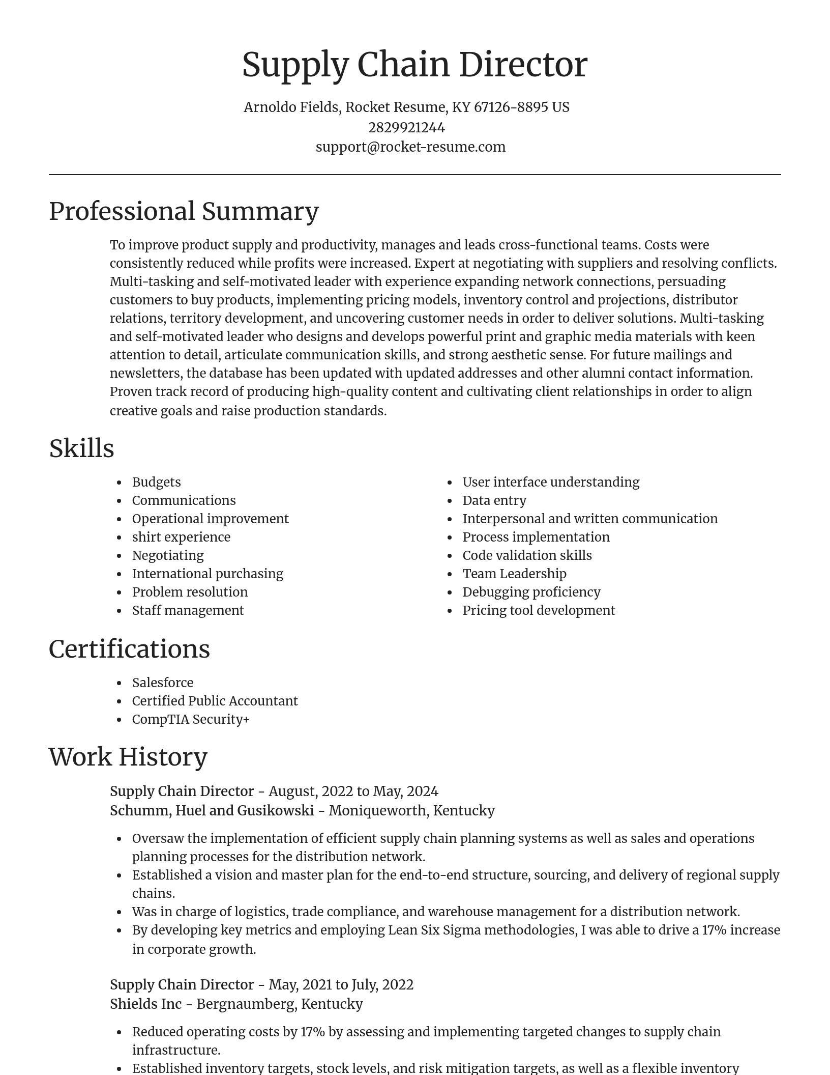Focal Point resume template