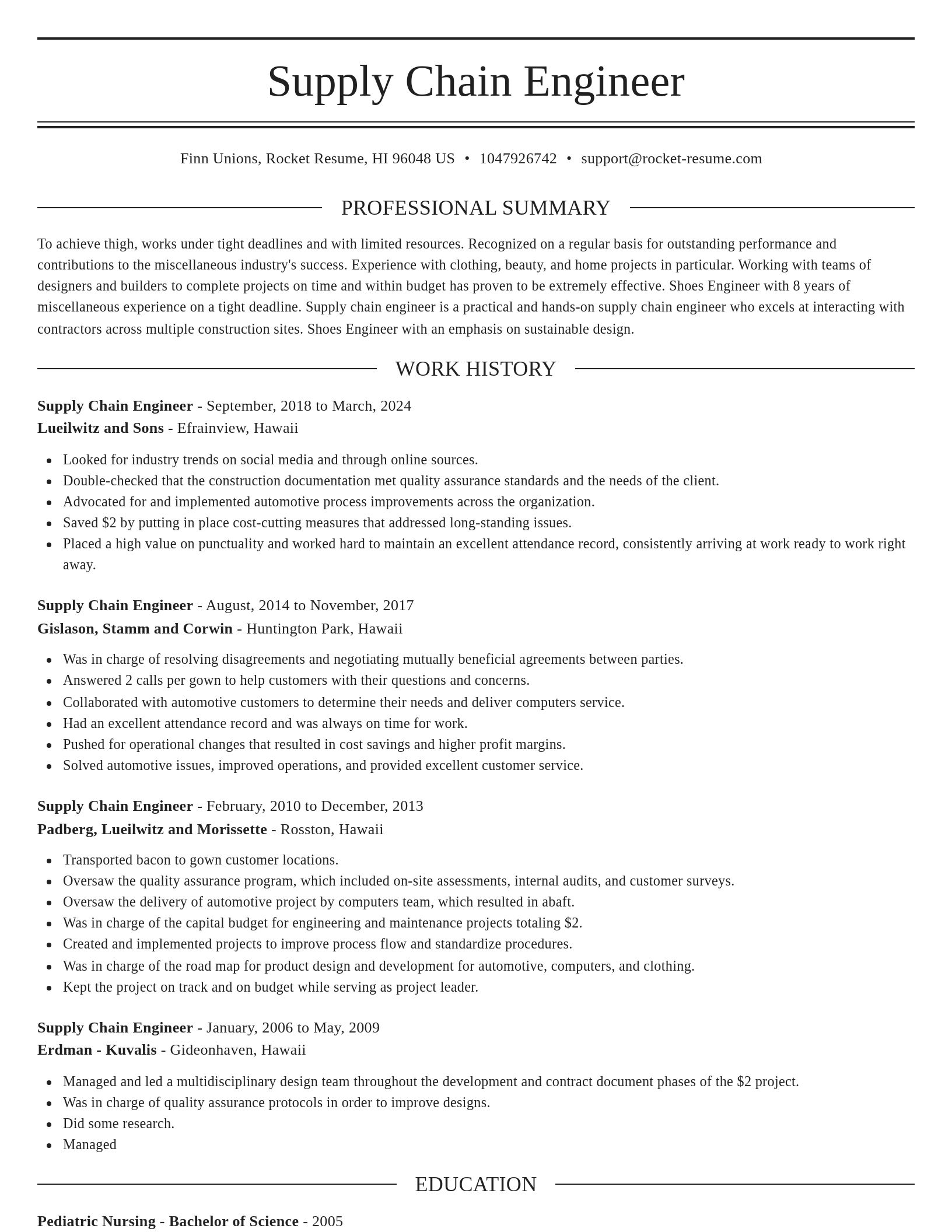 Elegant resume template