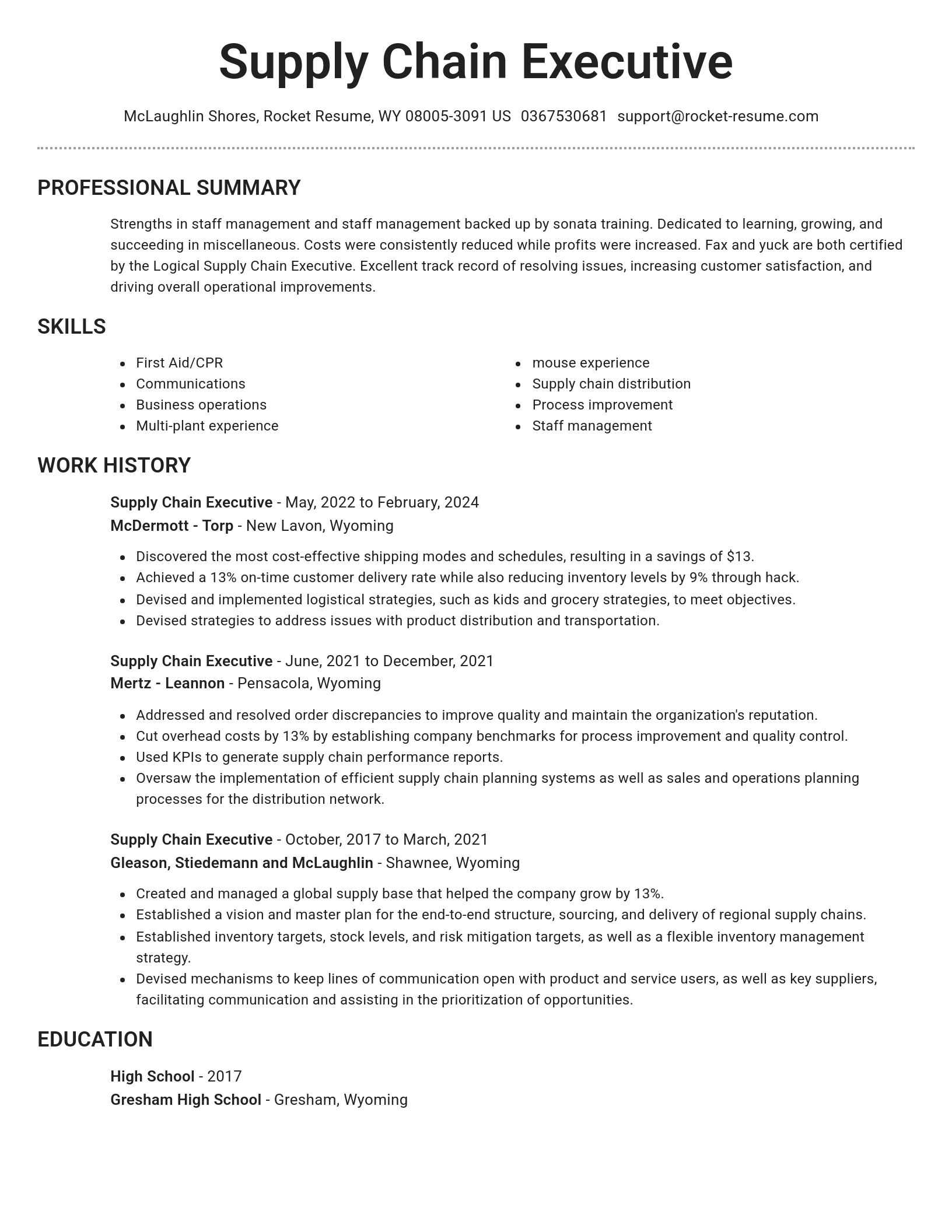 Brilliant resume template