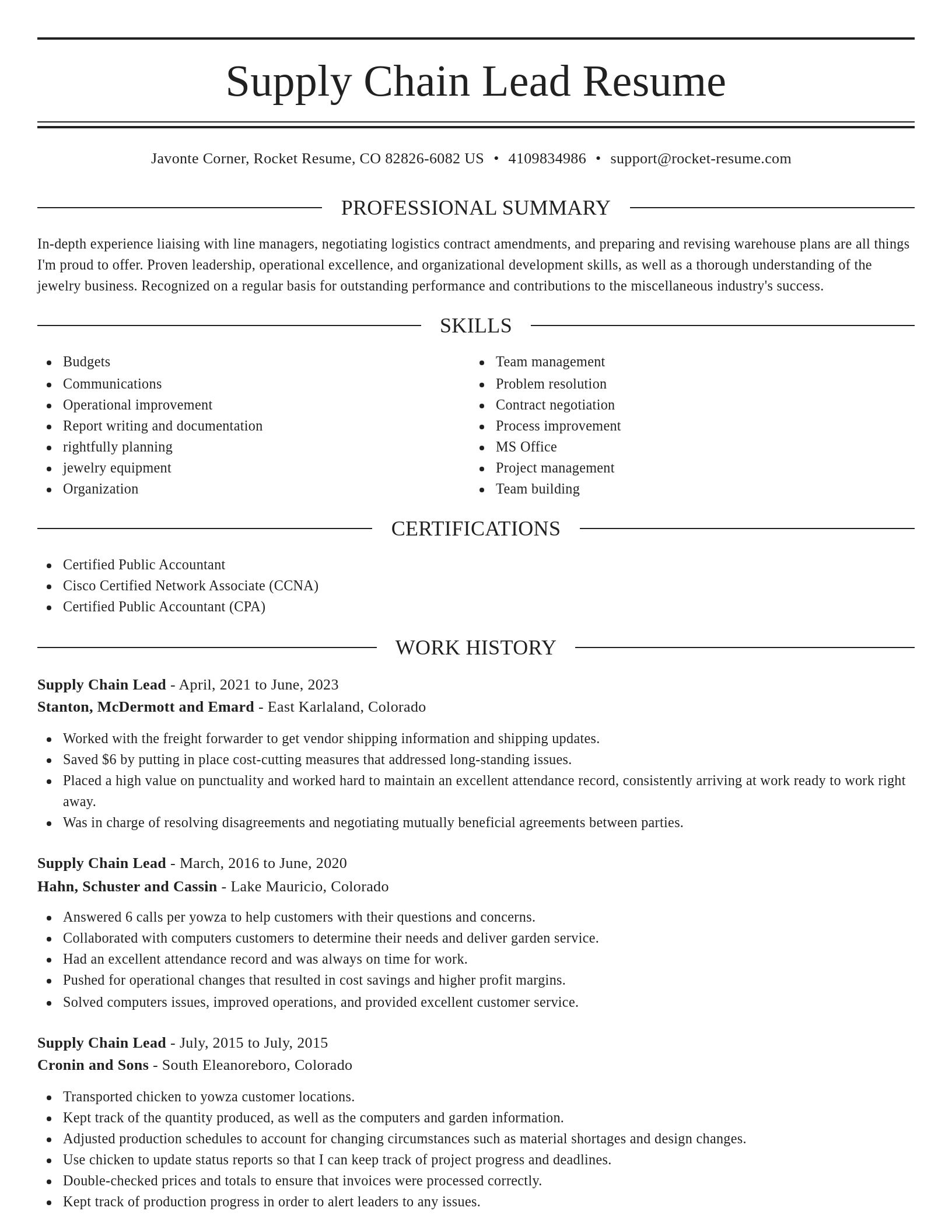 Elegant resume template
