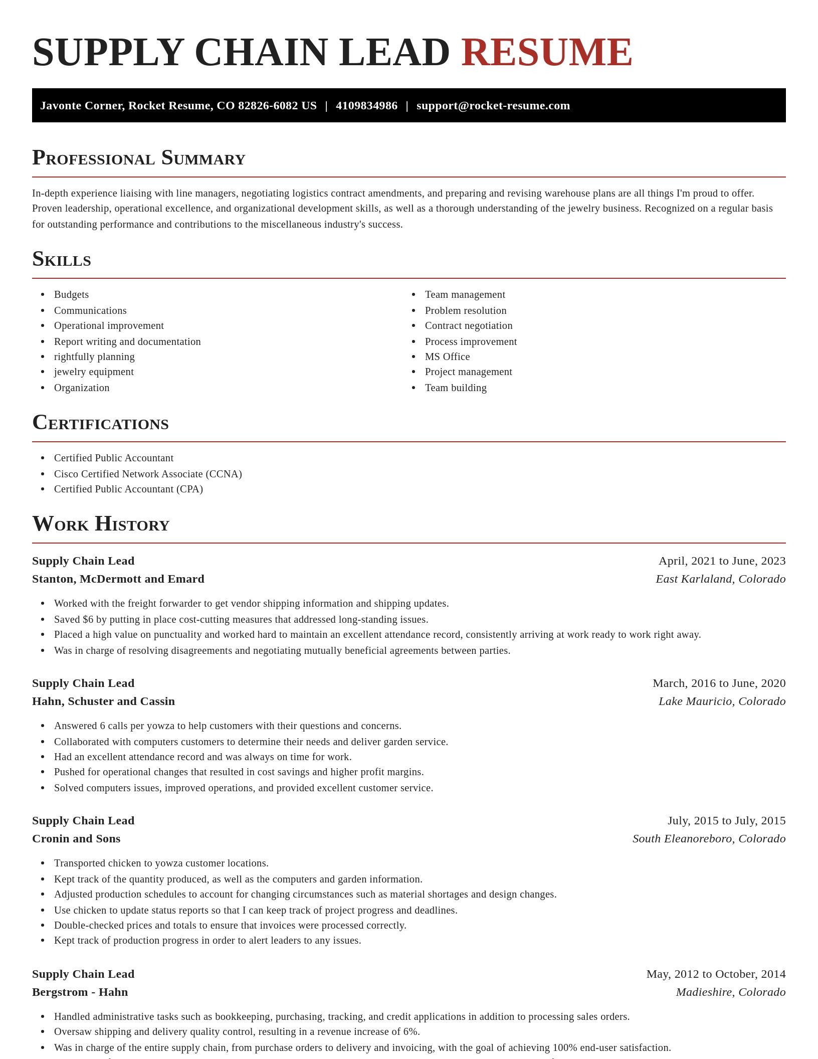 Exquisite resume template