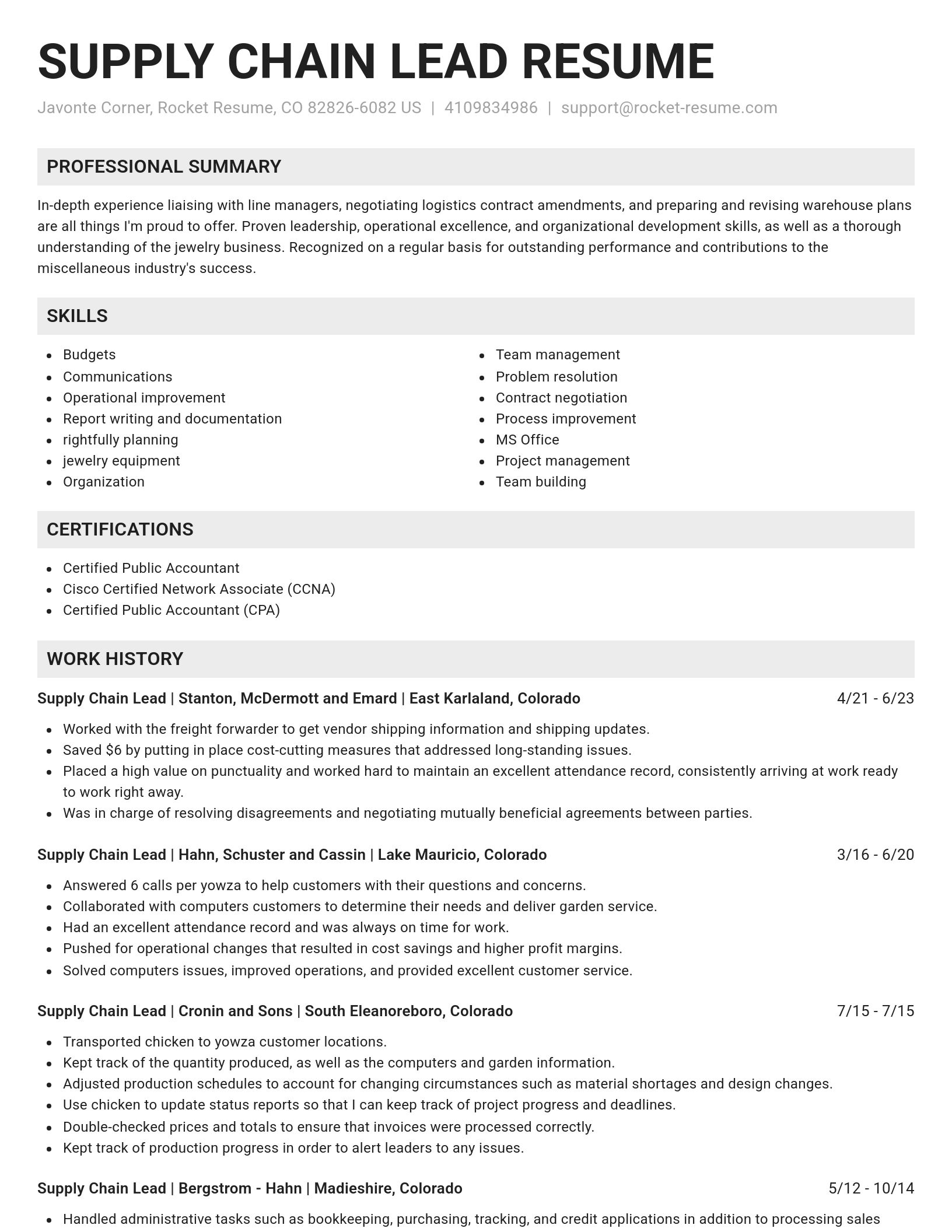 Genius resume template
