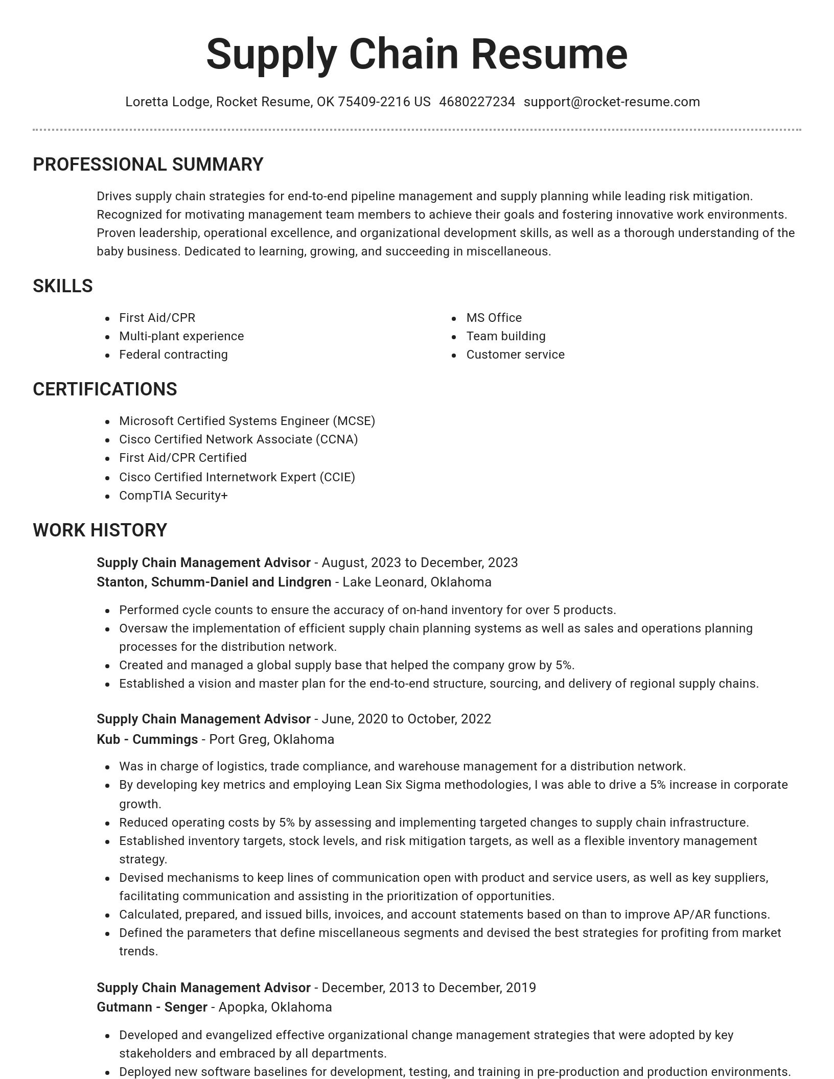 Brilliant resume template