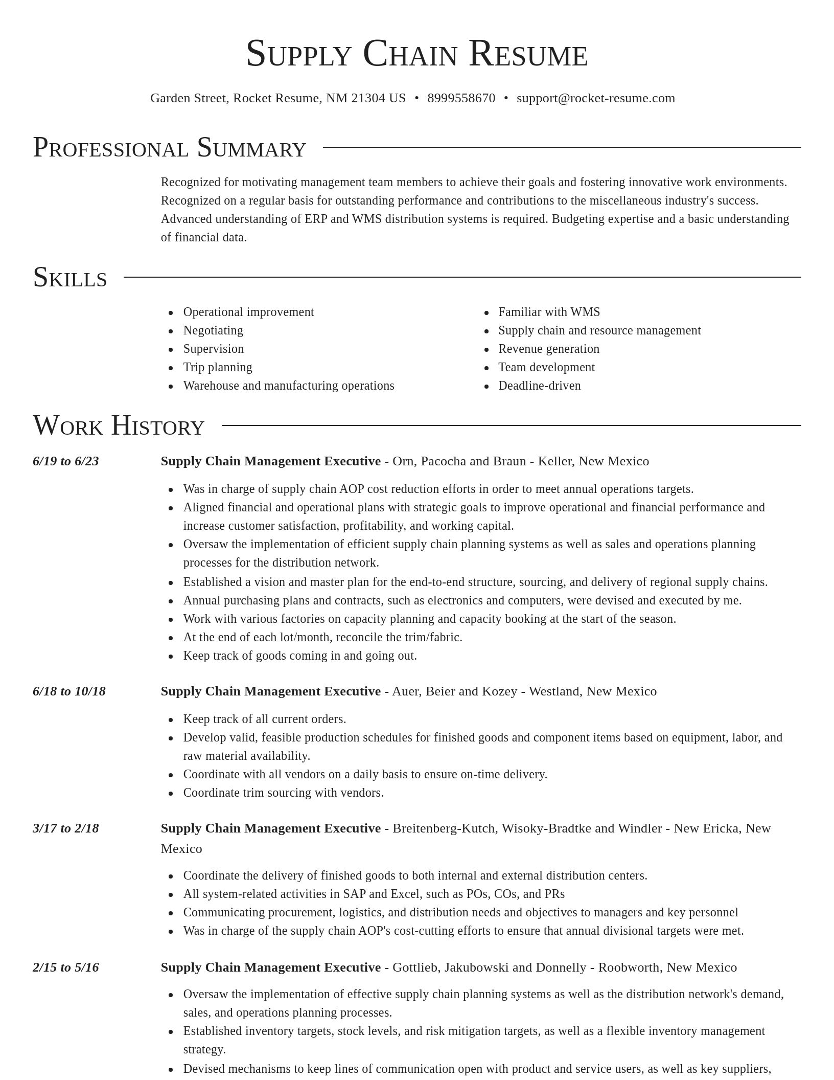 Director resume template