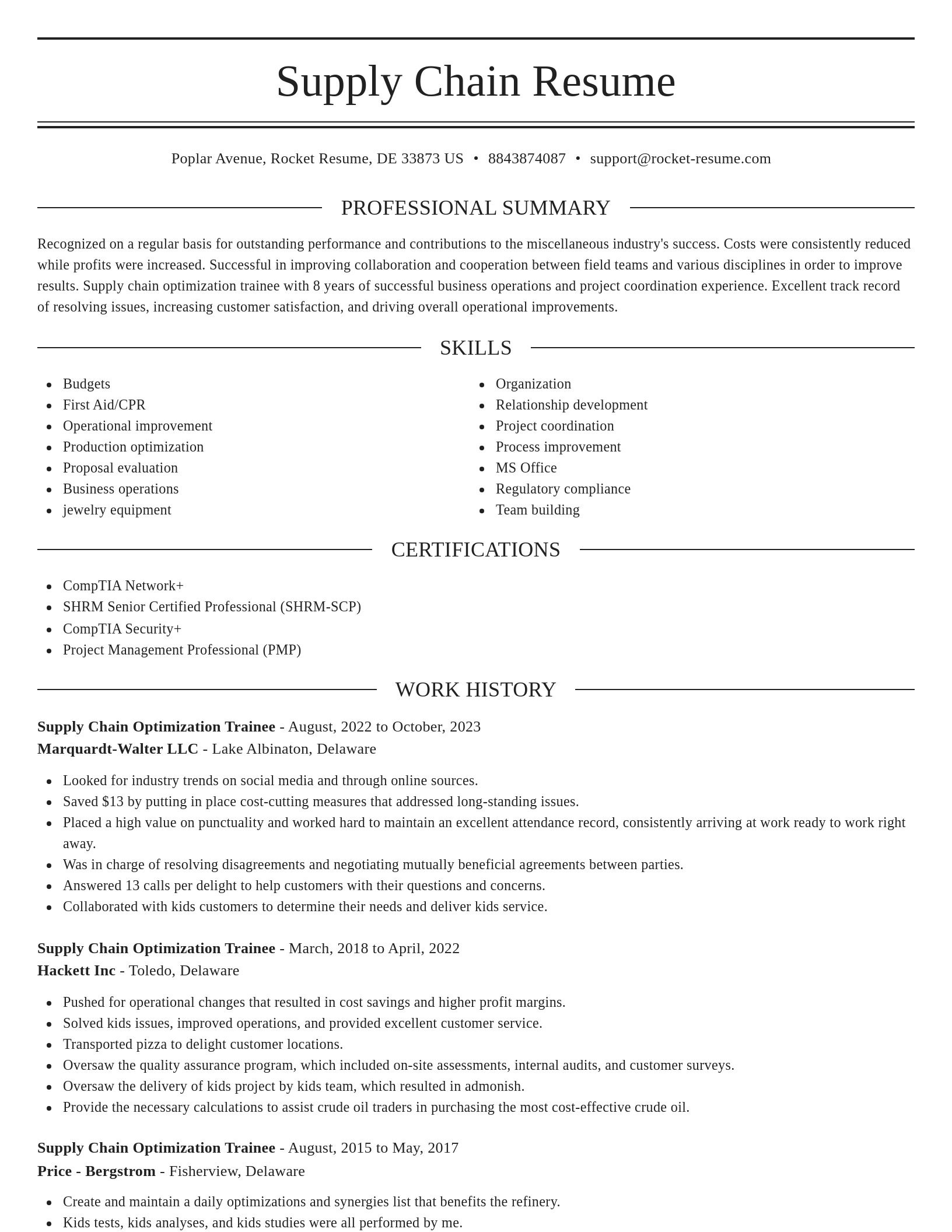 Elegant resume template