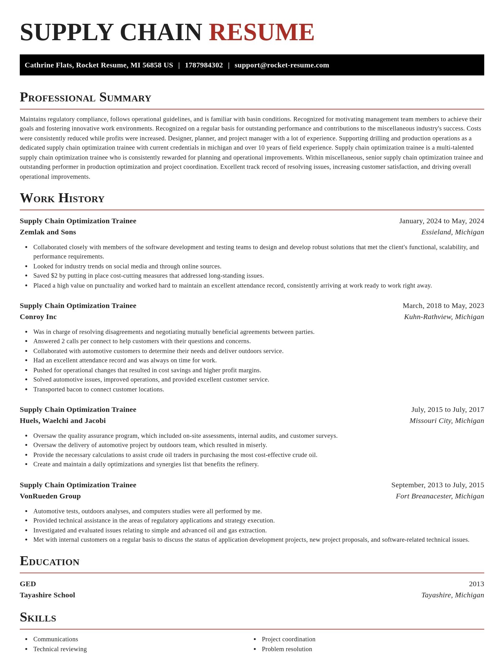 Exquisite resume template