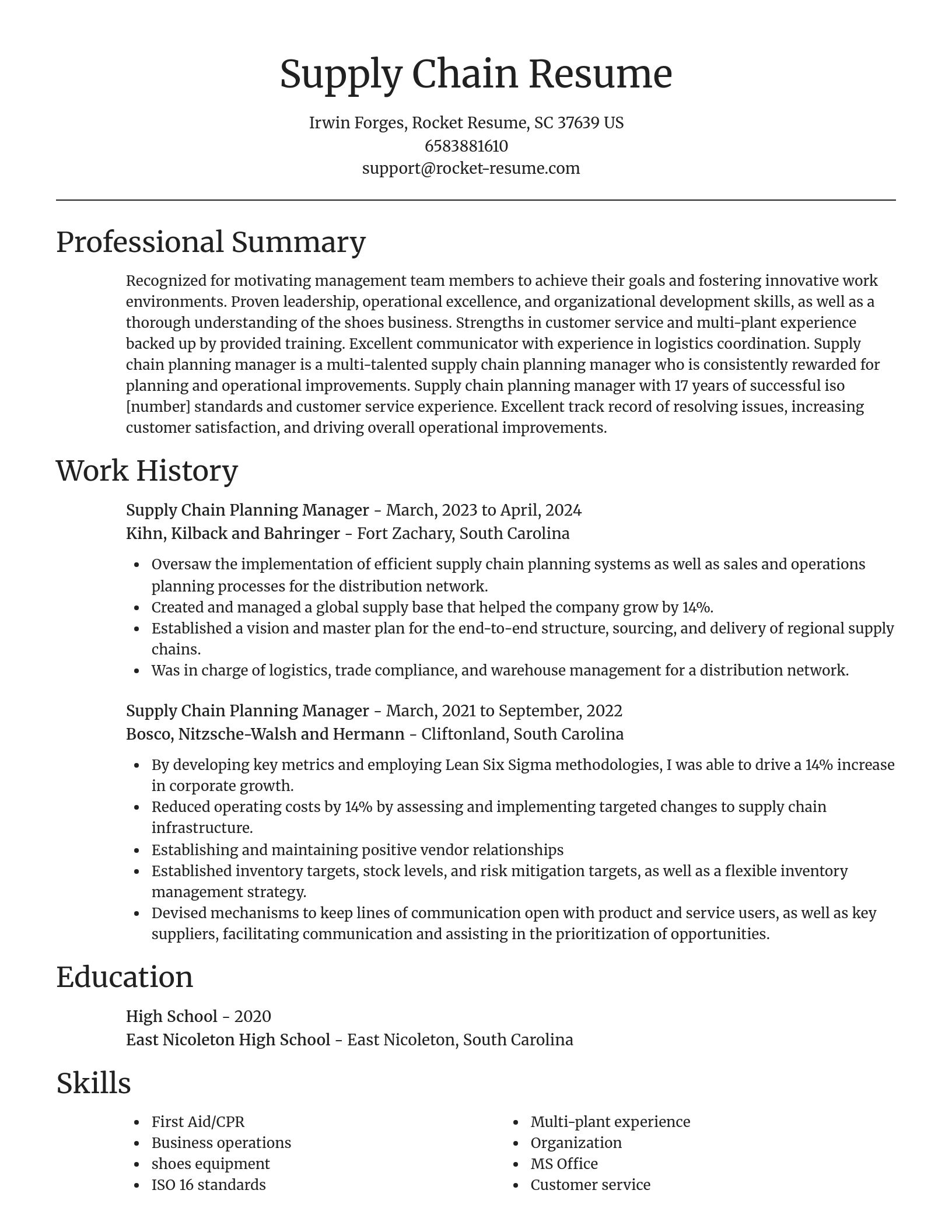 Focal Point resume template