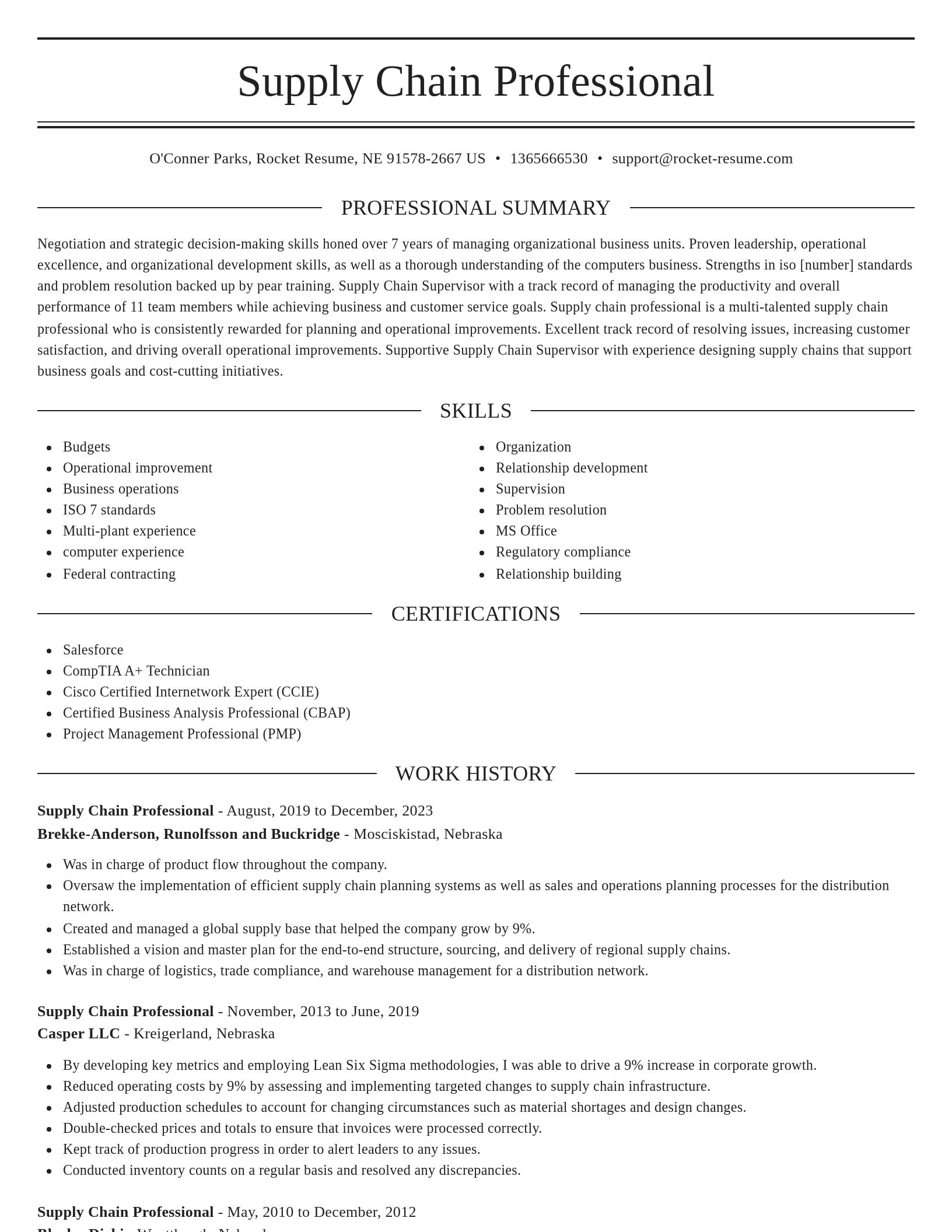 Elegant resume template