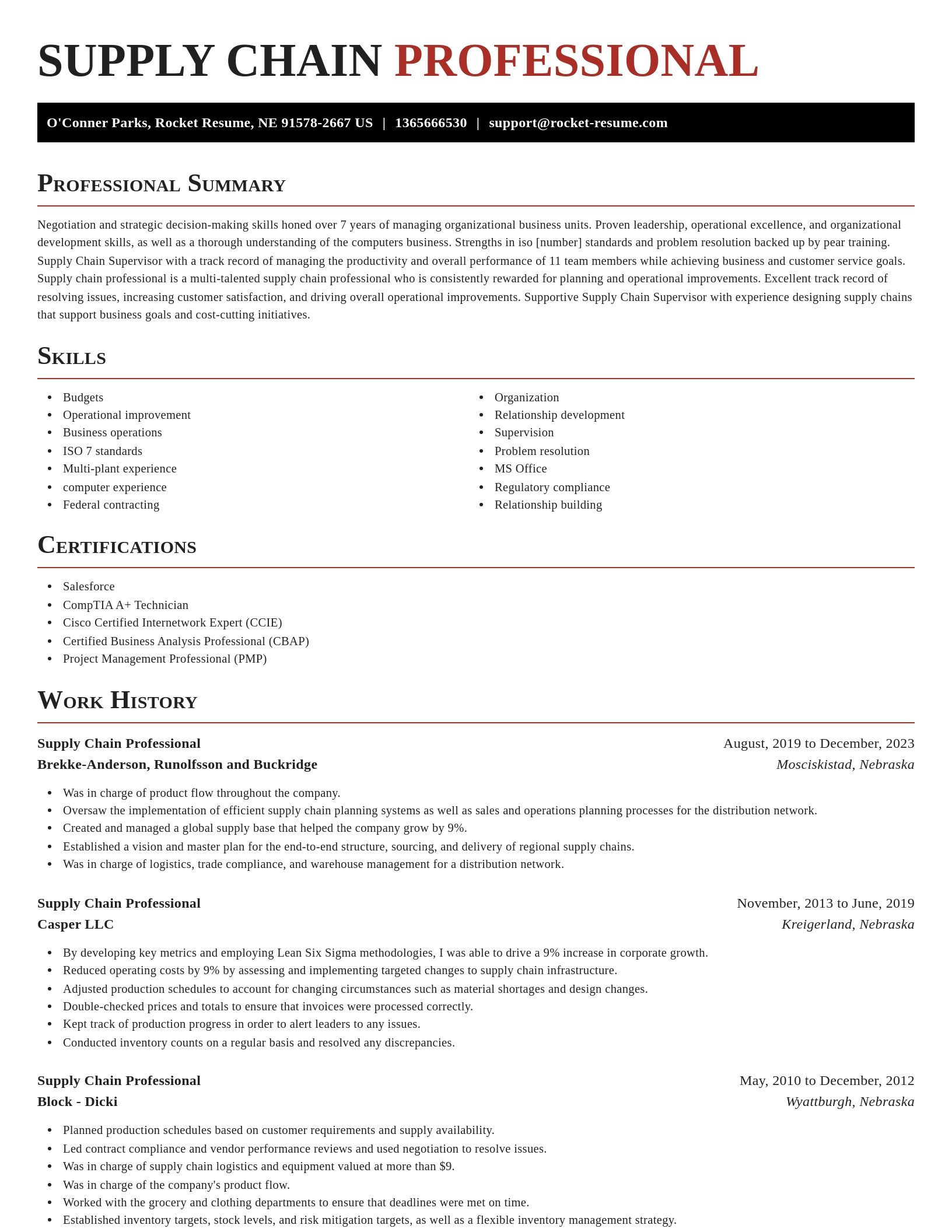 Exquisite resume template
