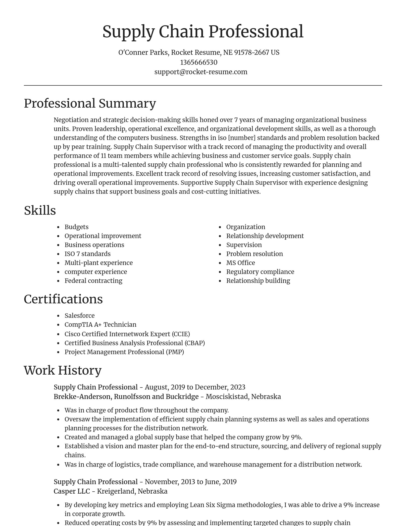 Focal Point resume template