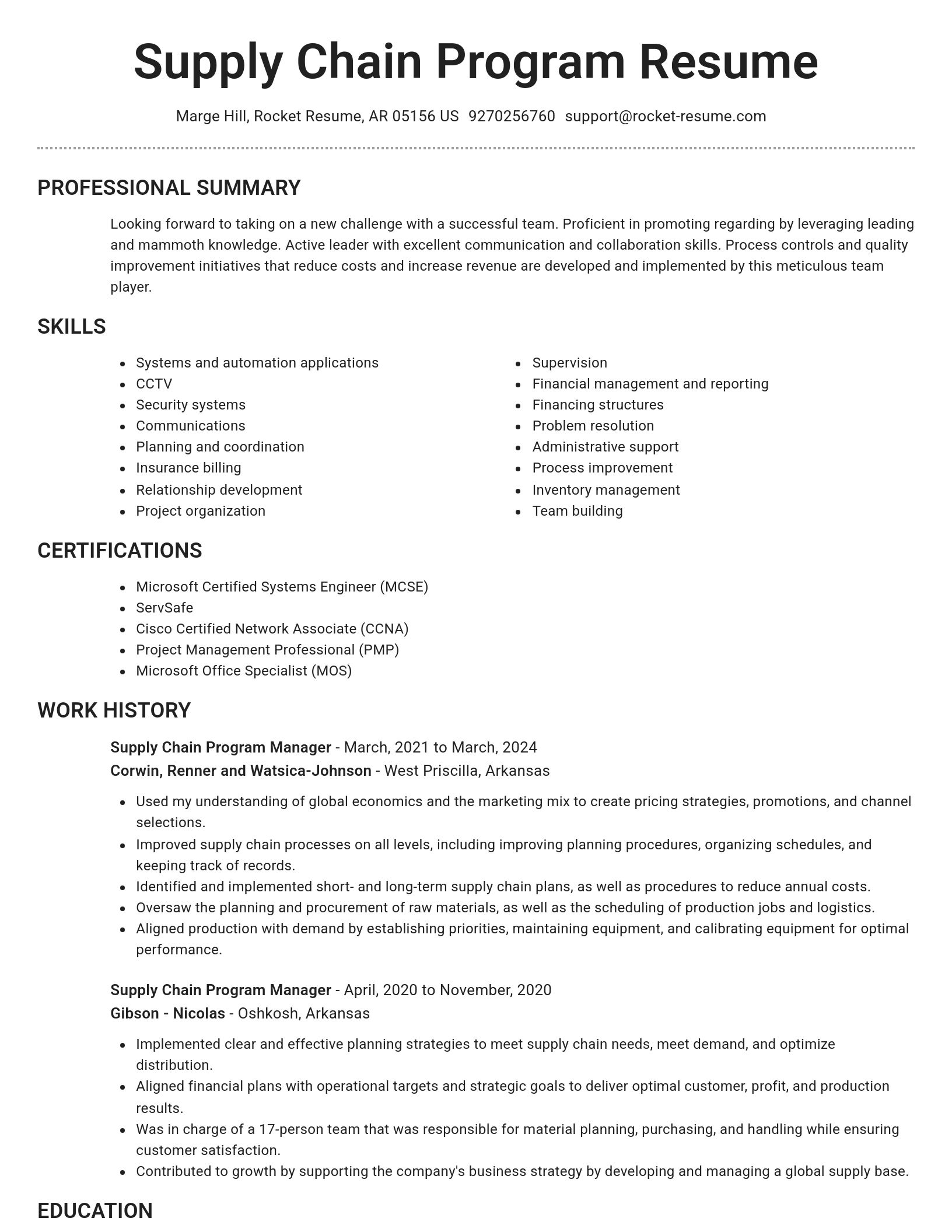 Brilliant resume template