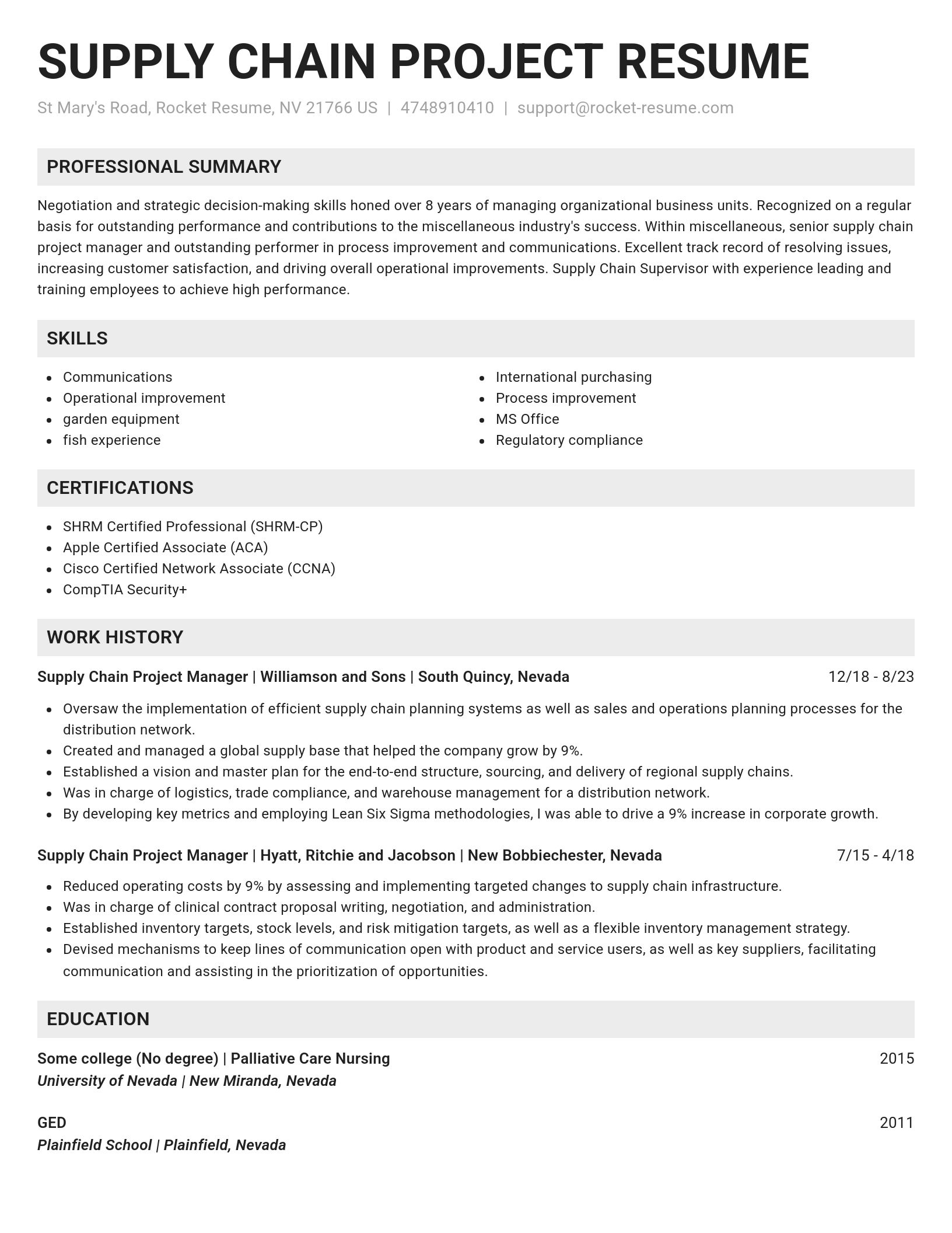 Genius resume template