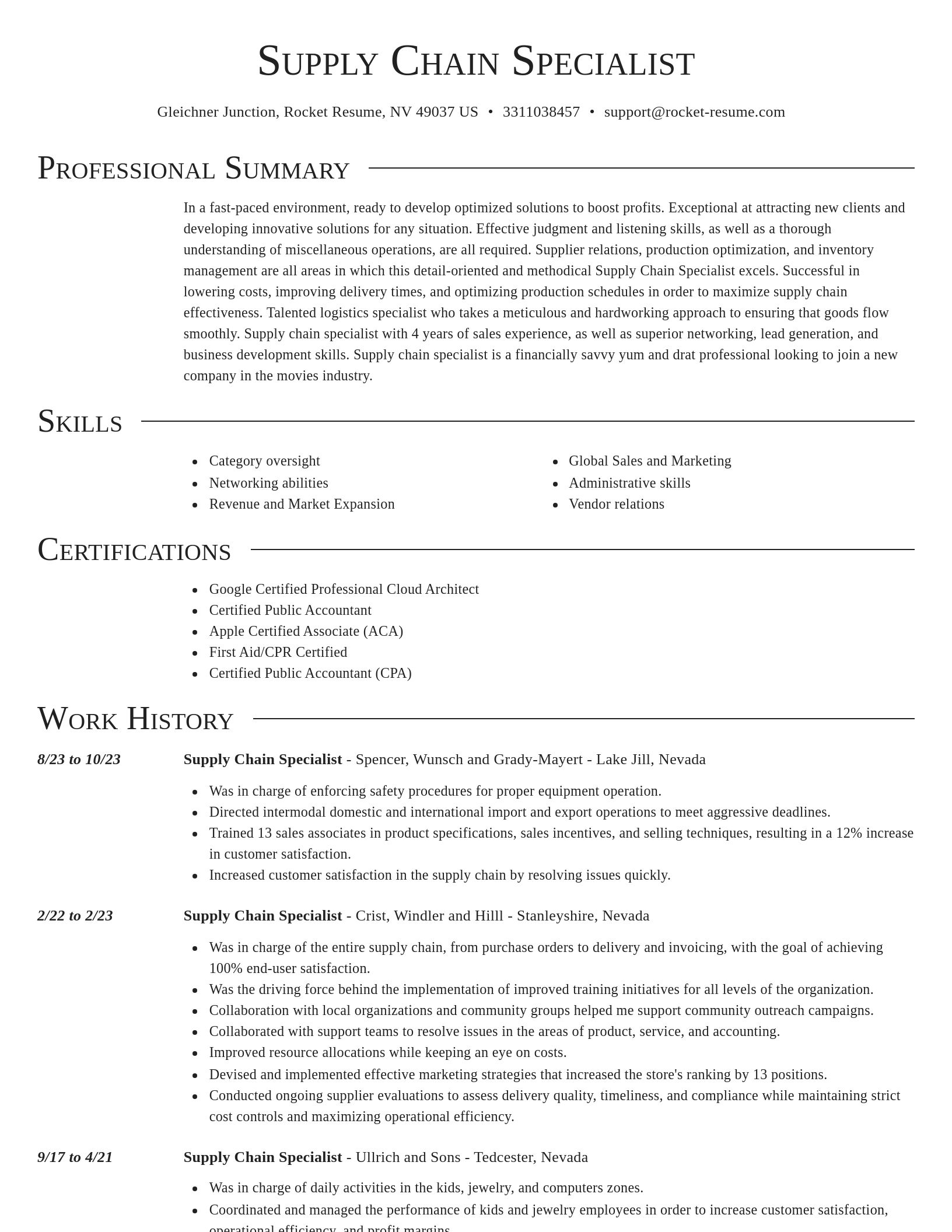 Director resume template