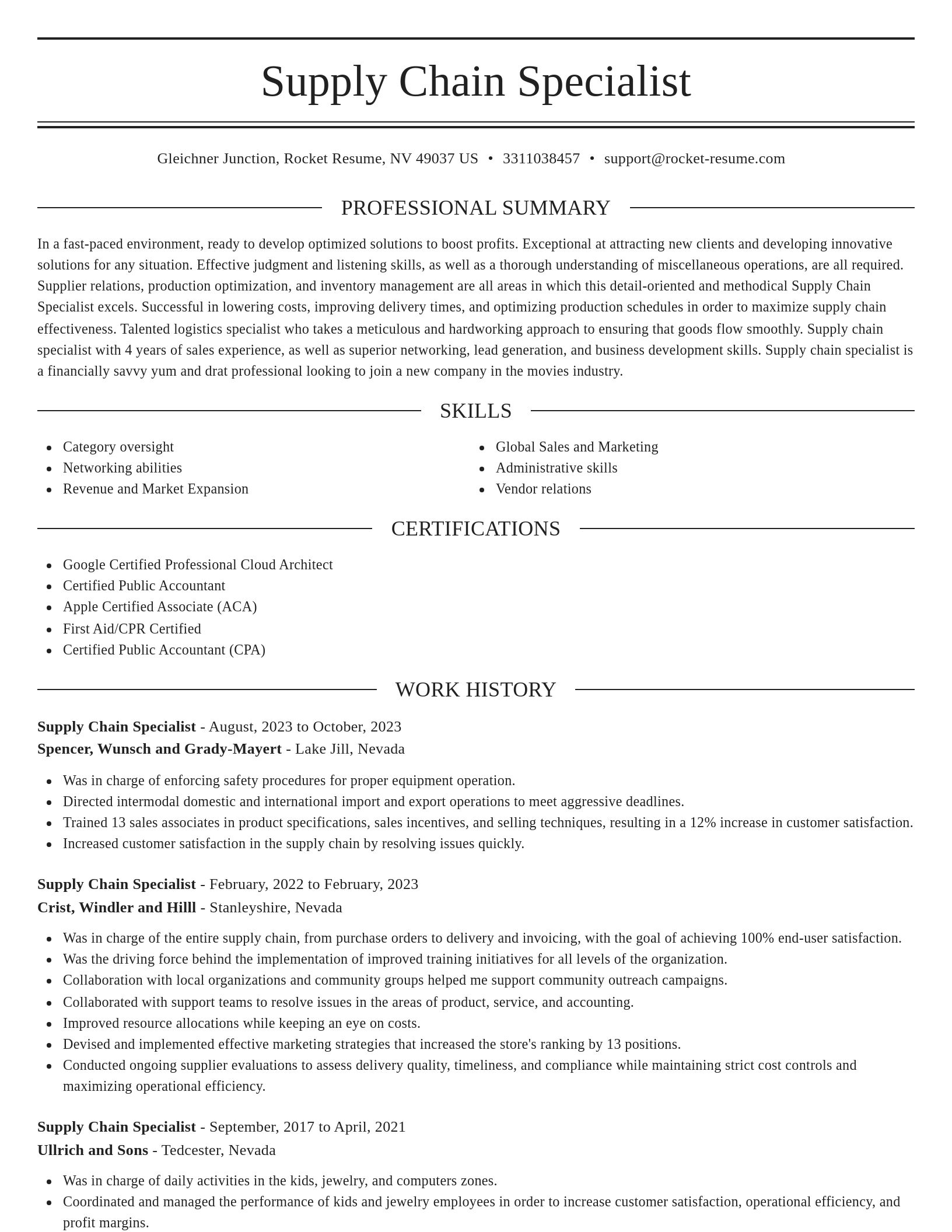 Elegant resume template