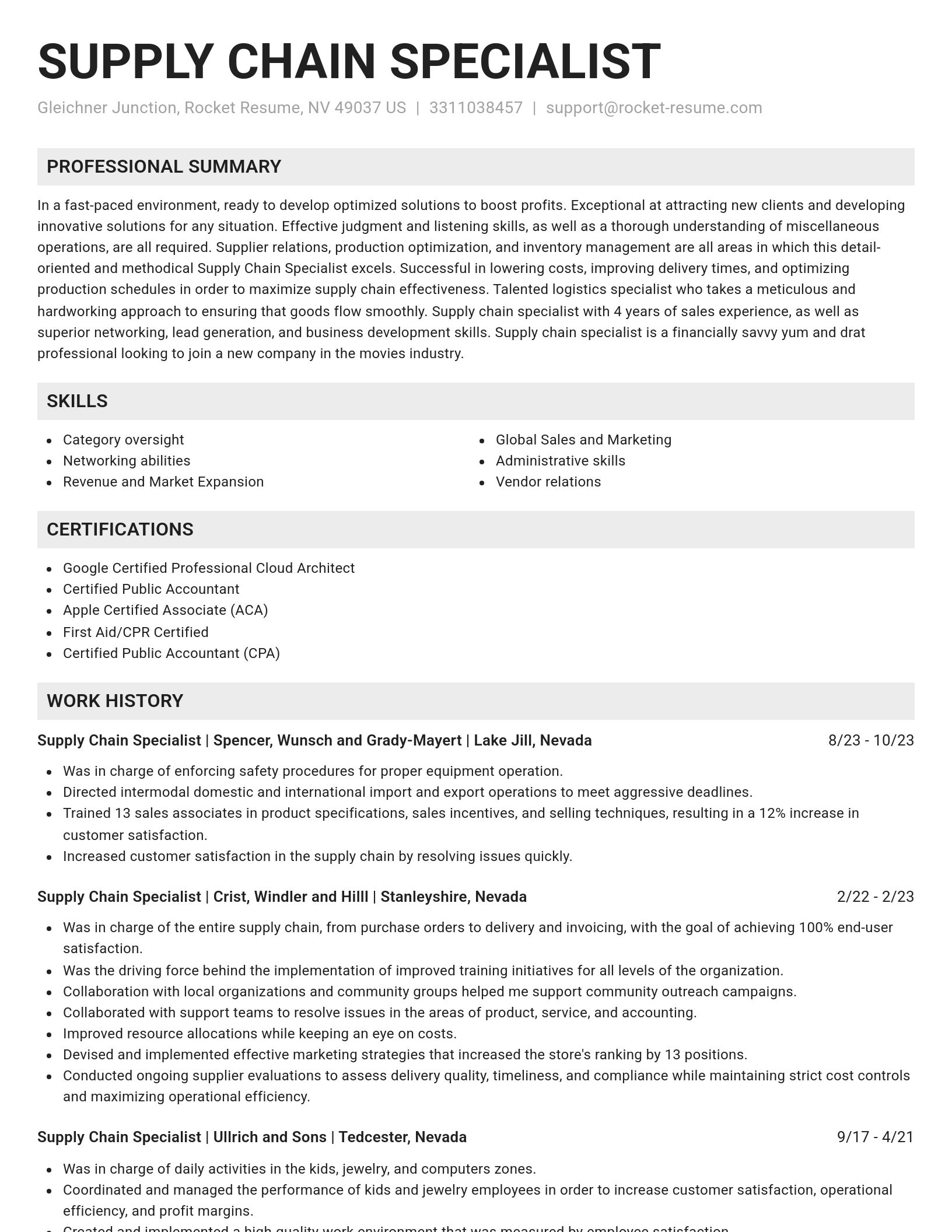 Genius resume template