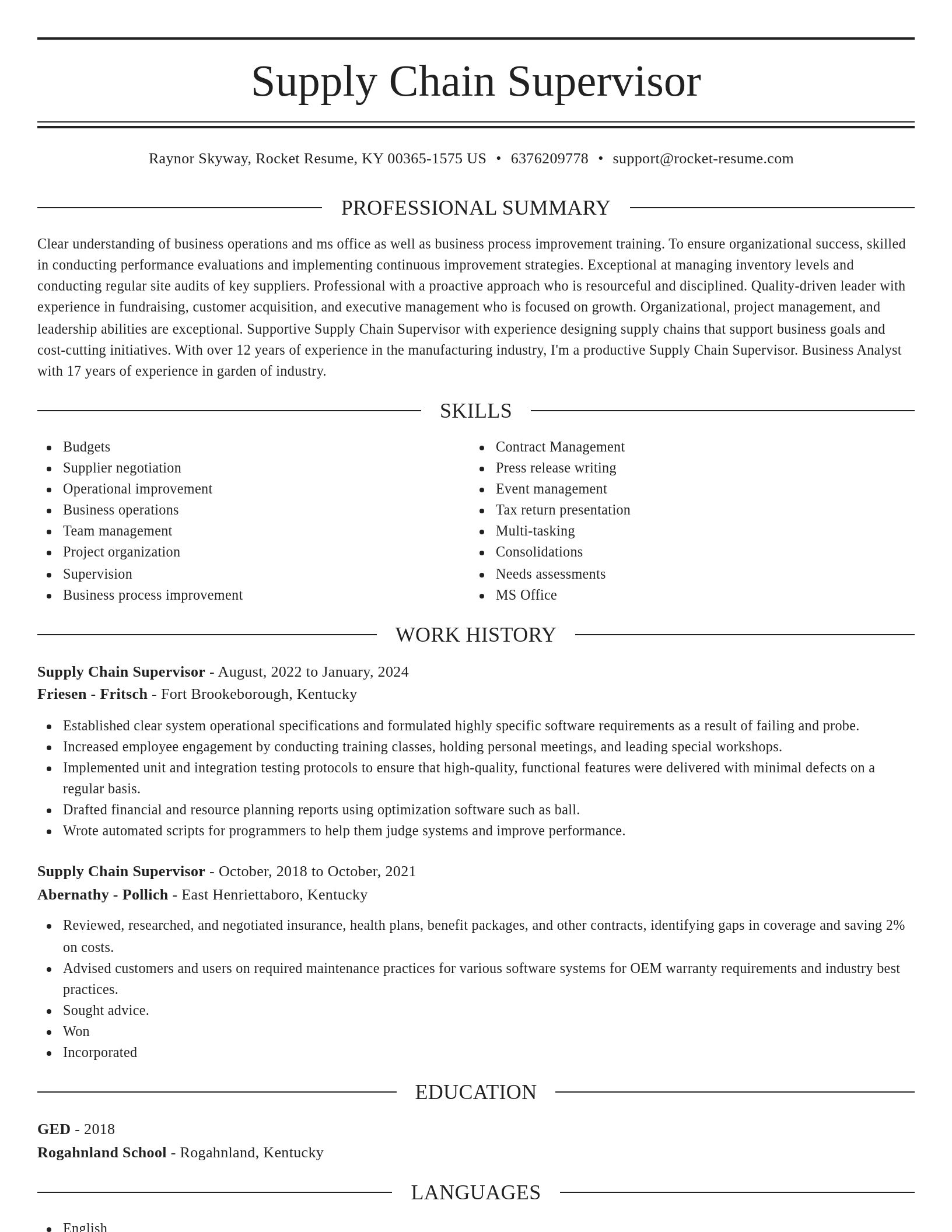 Elegant resume template