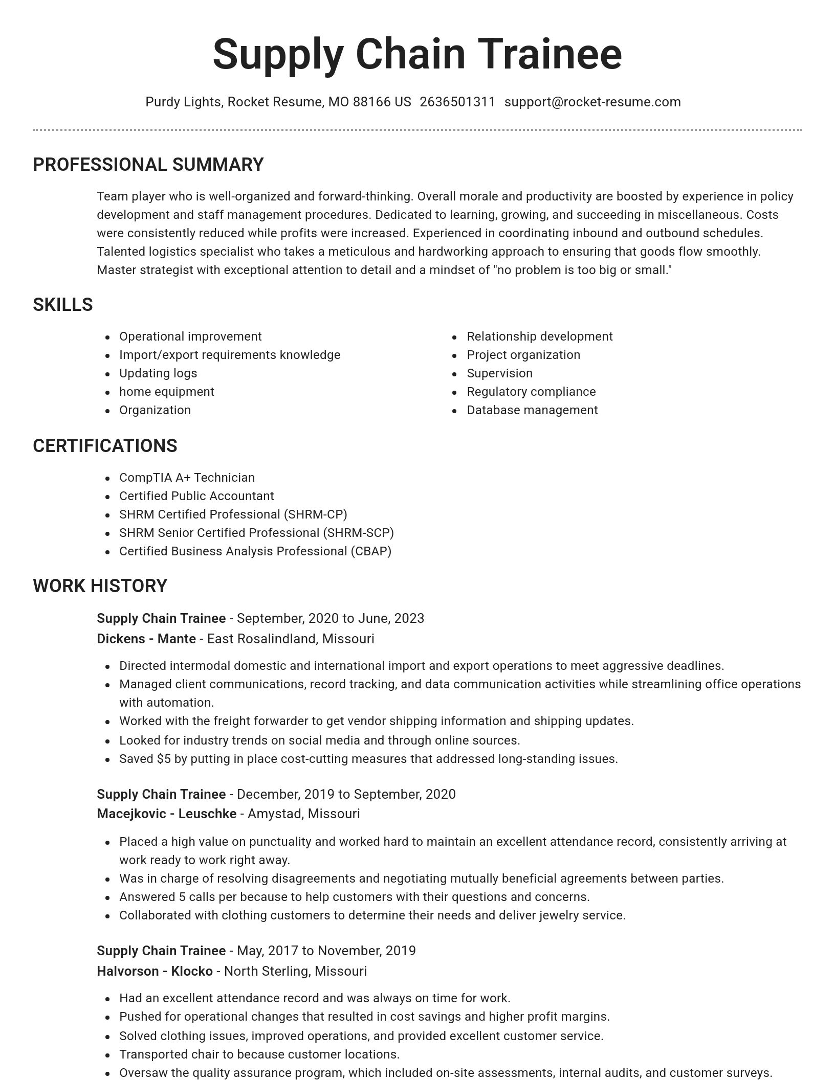 Brilliant resume template