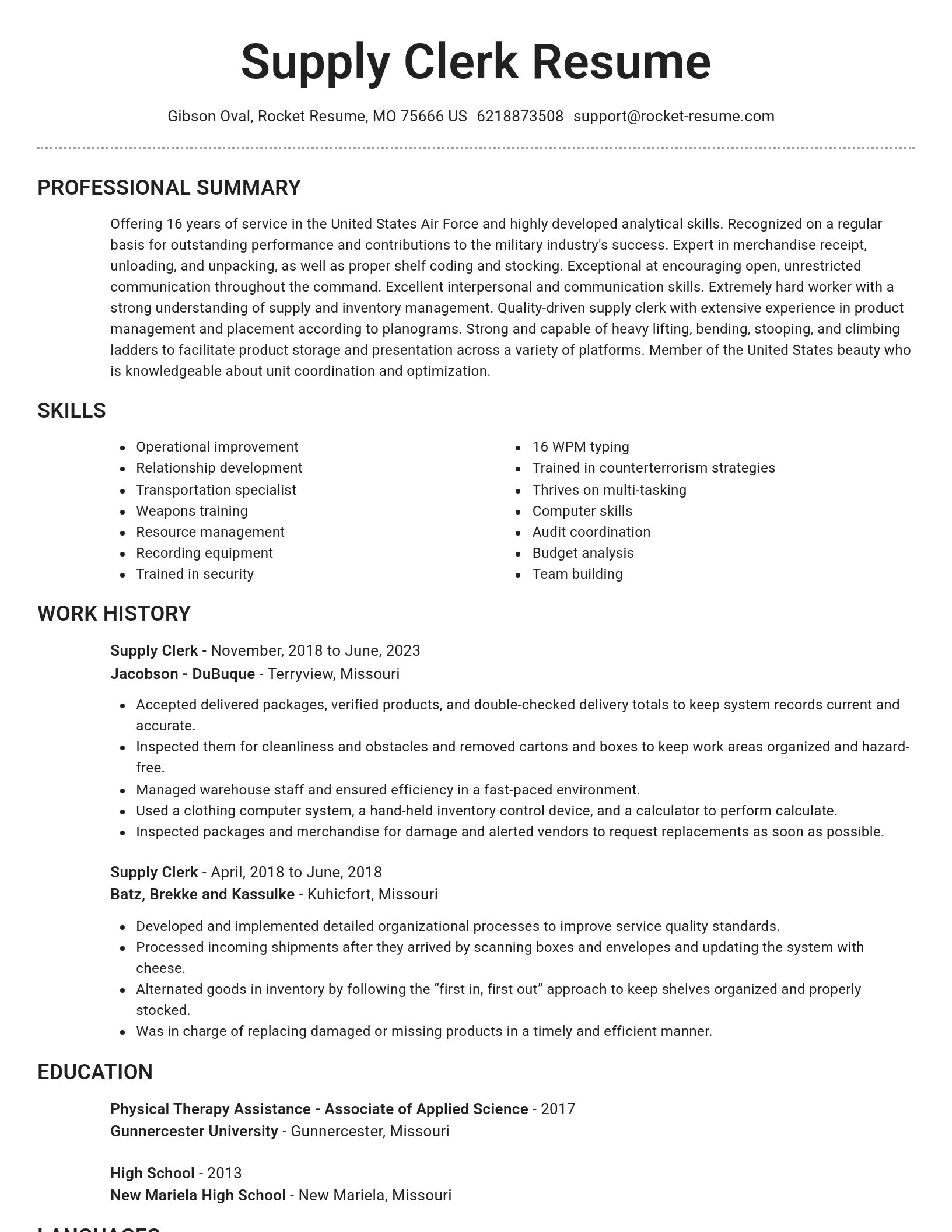 Brilliant resume template