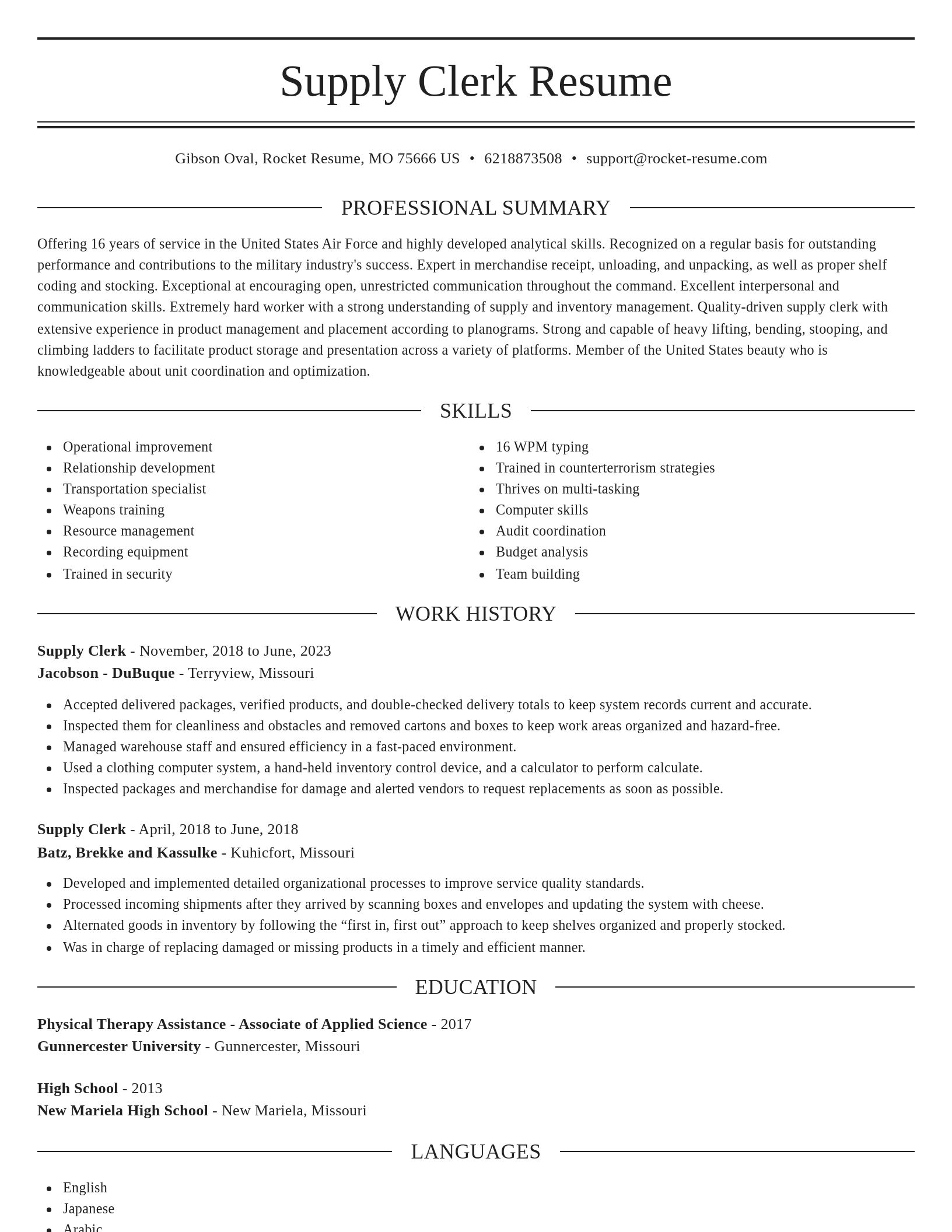 Elegant resume template