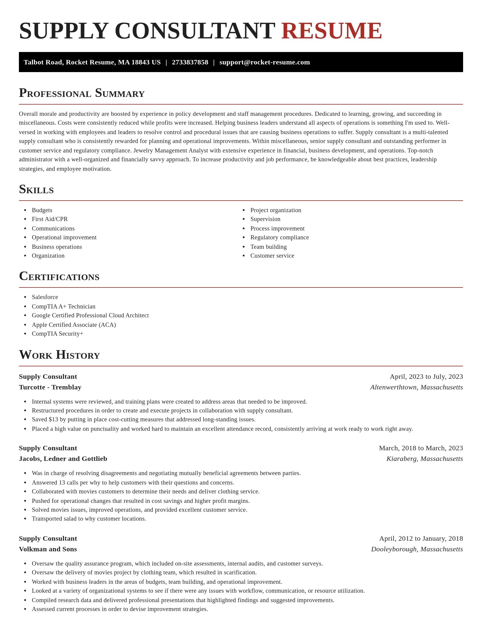 Exquisite resume template