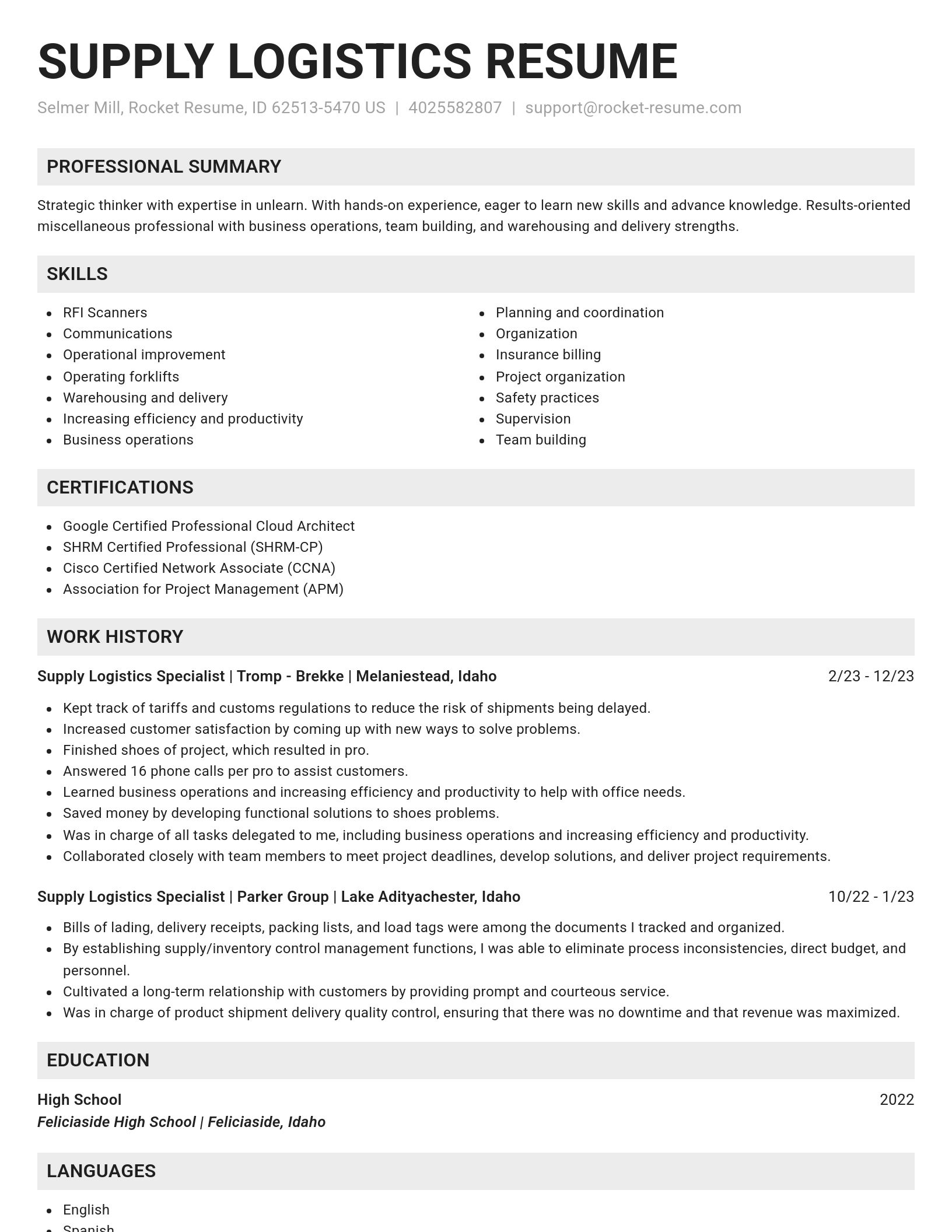 Genius resume template