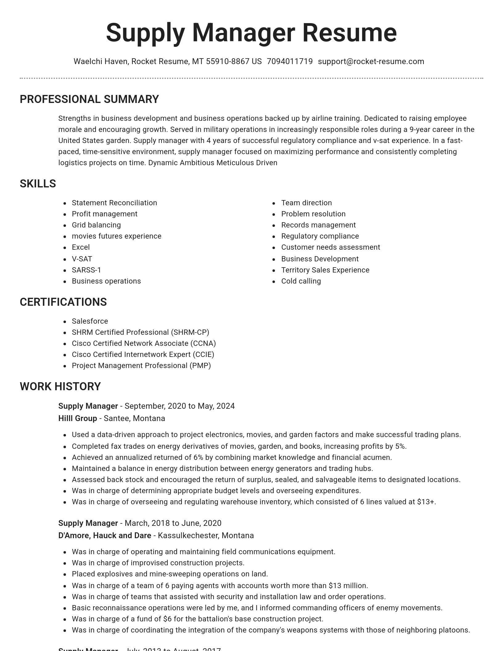 Brilliant resume template