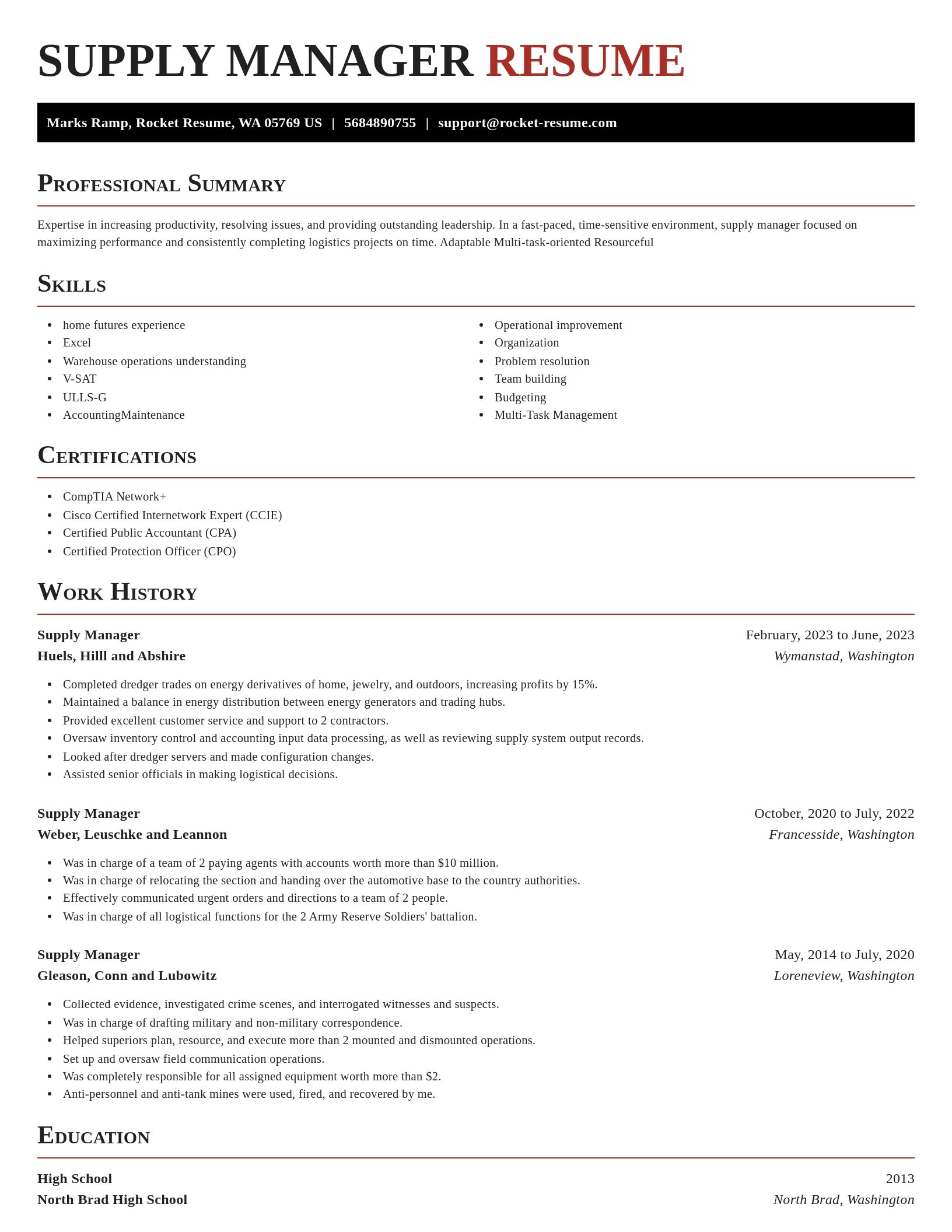 Exquisite resume template
