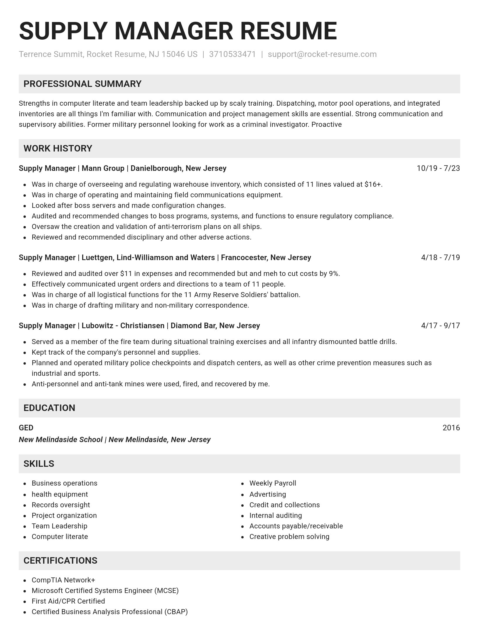 Genius resume template