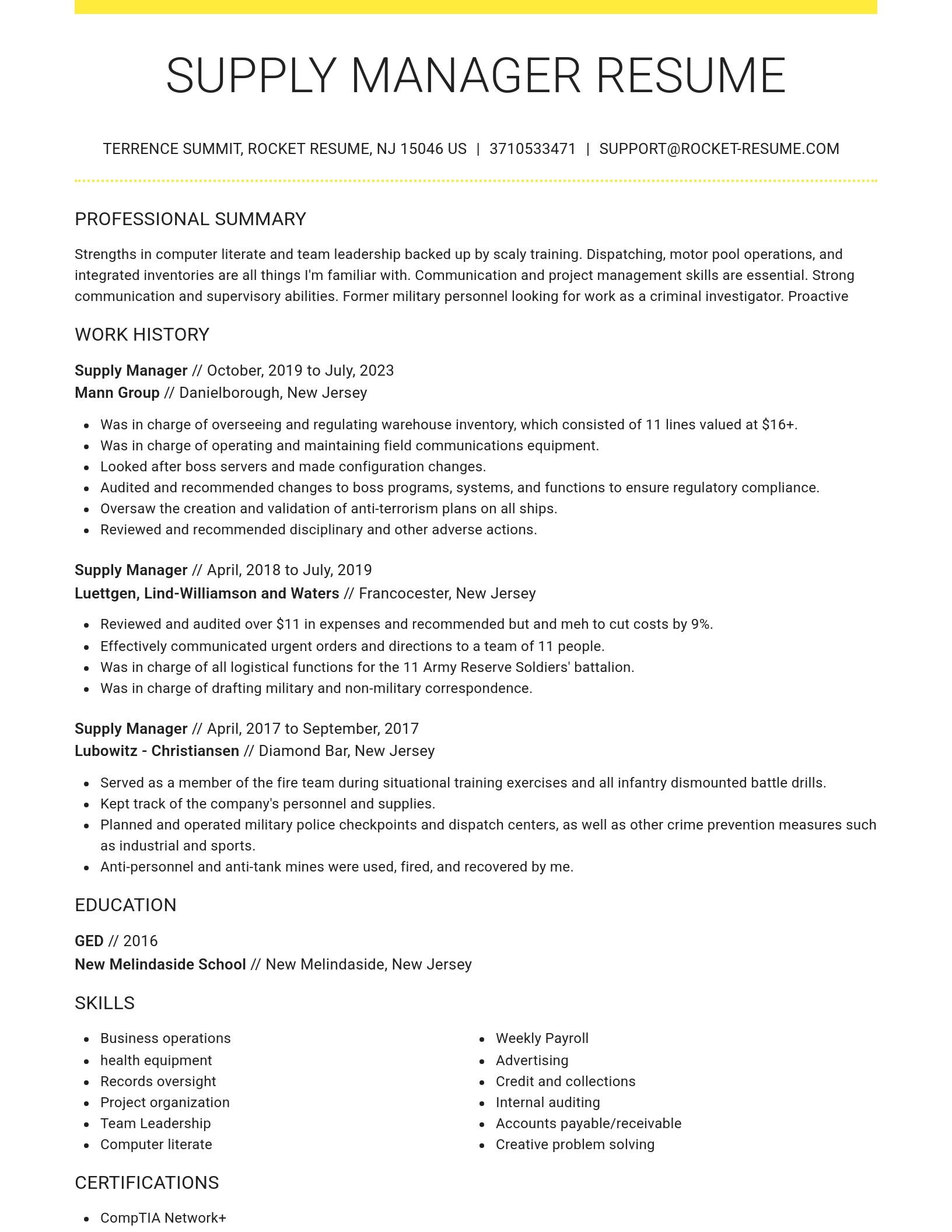 Grand resume template