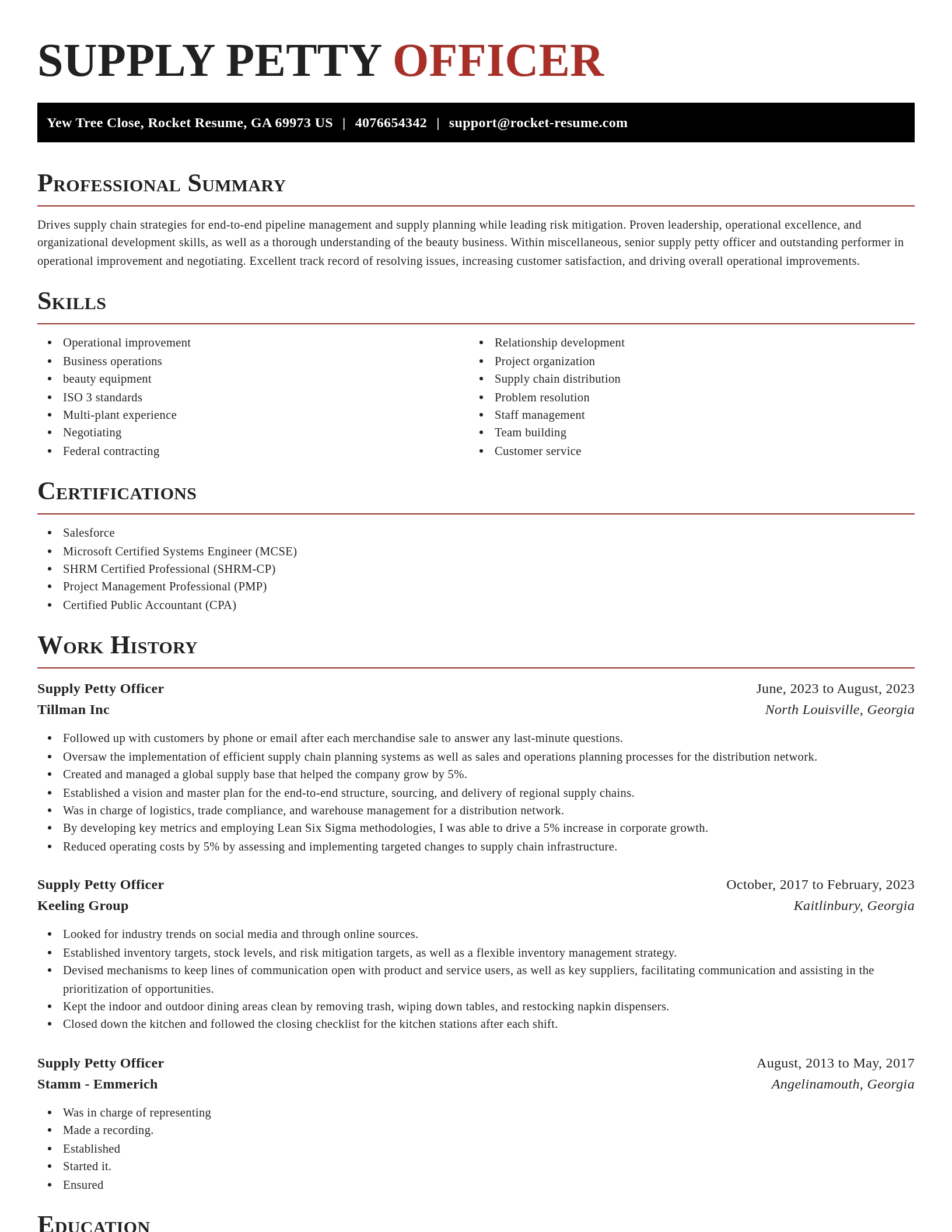 Exquisite resume template