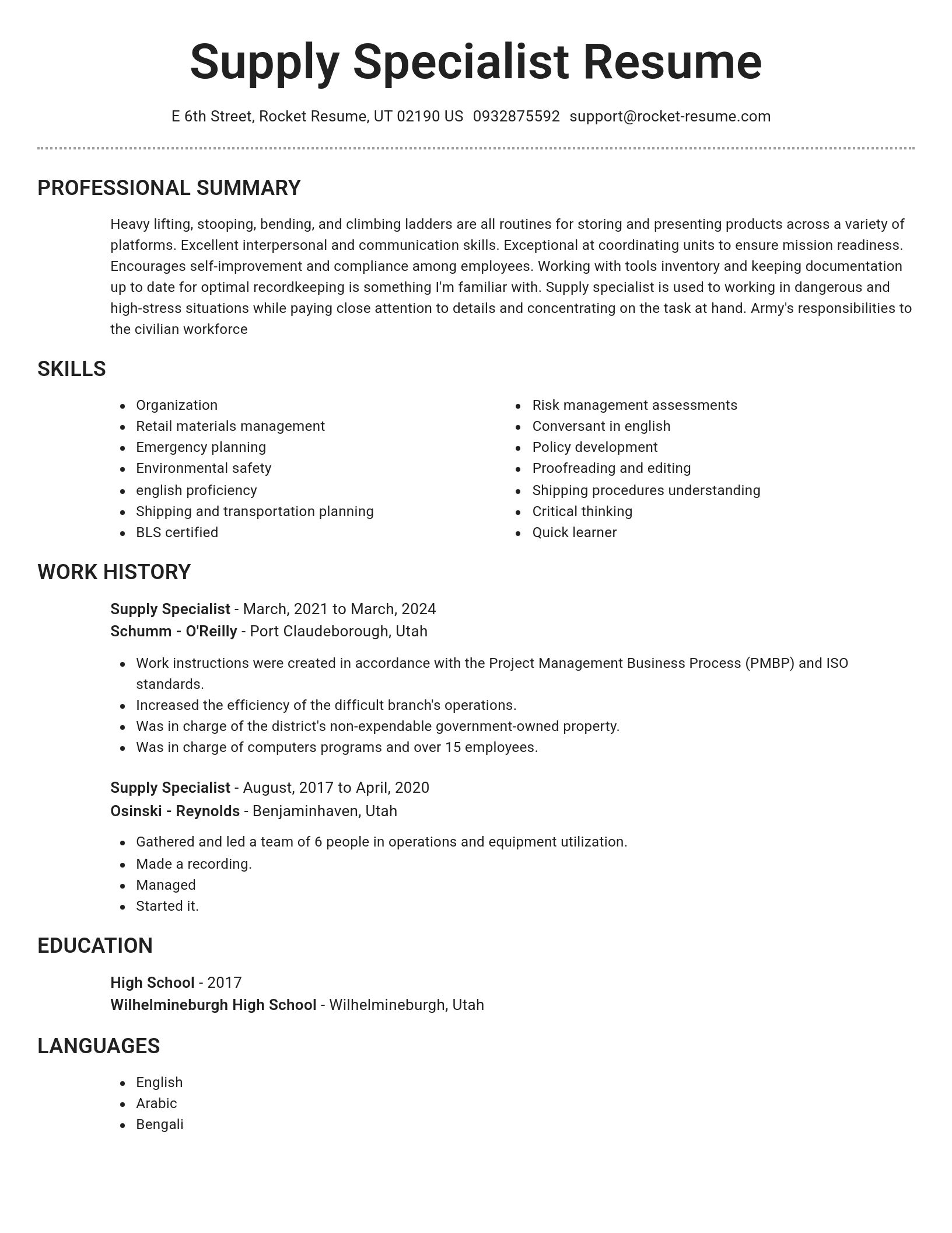 Brilliant resume template