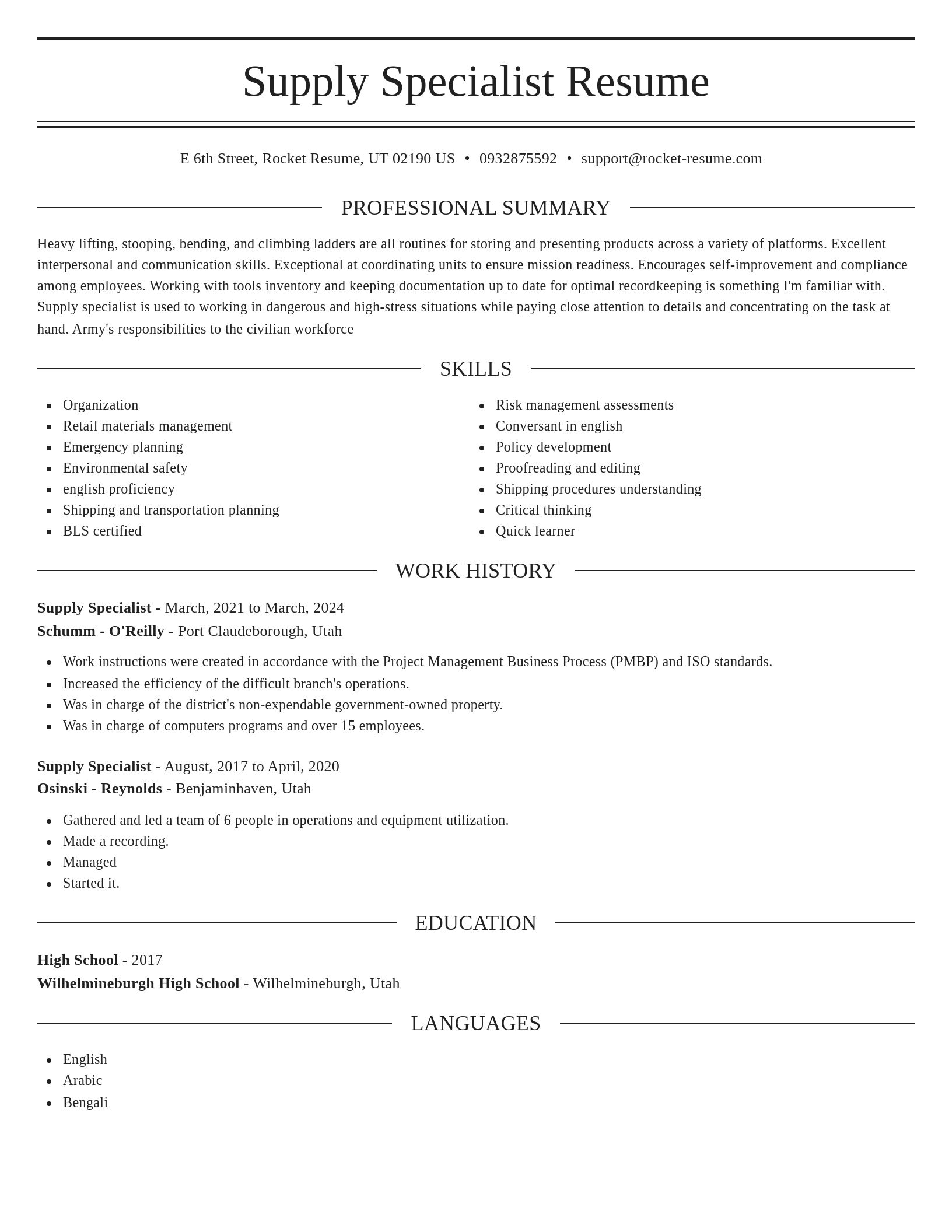 Elegant resume template
