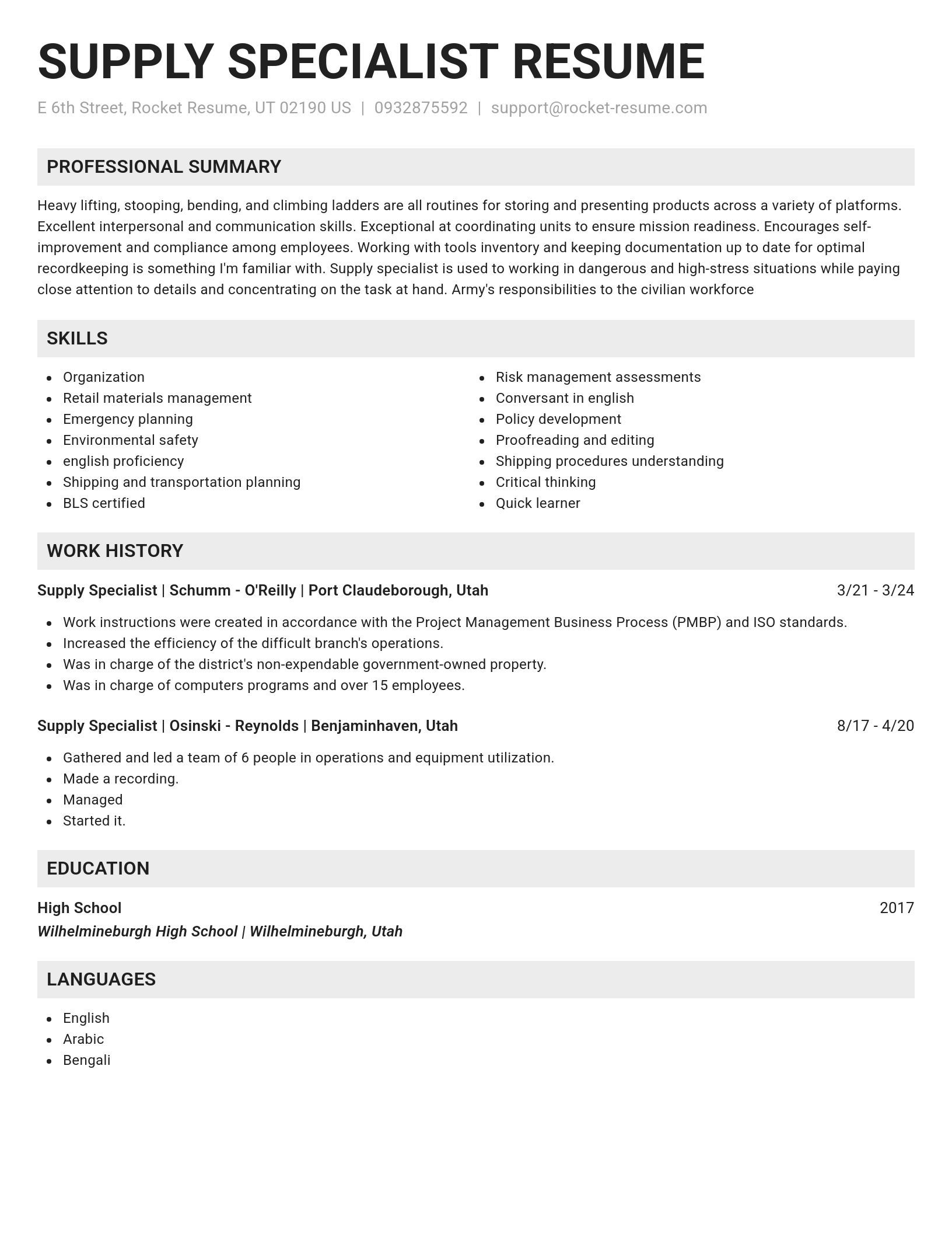 Genius resume template