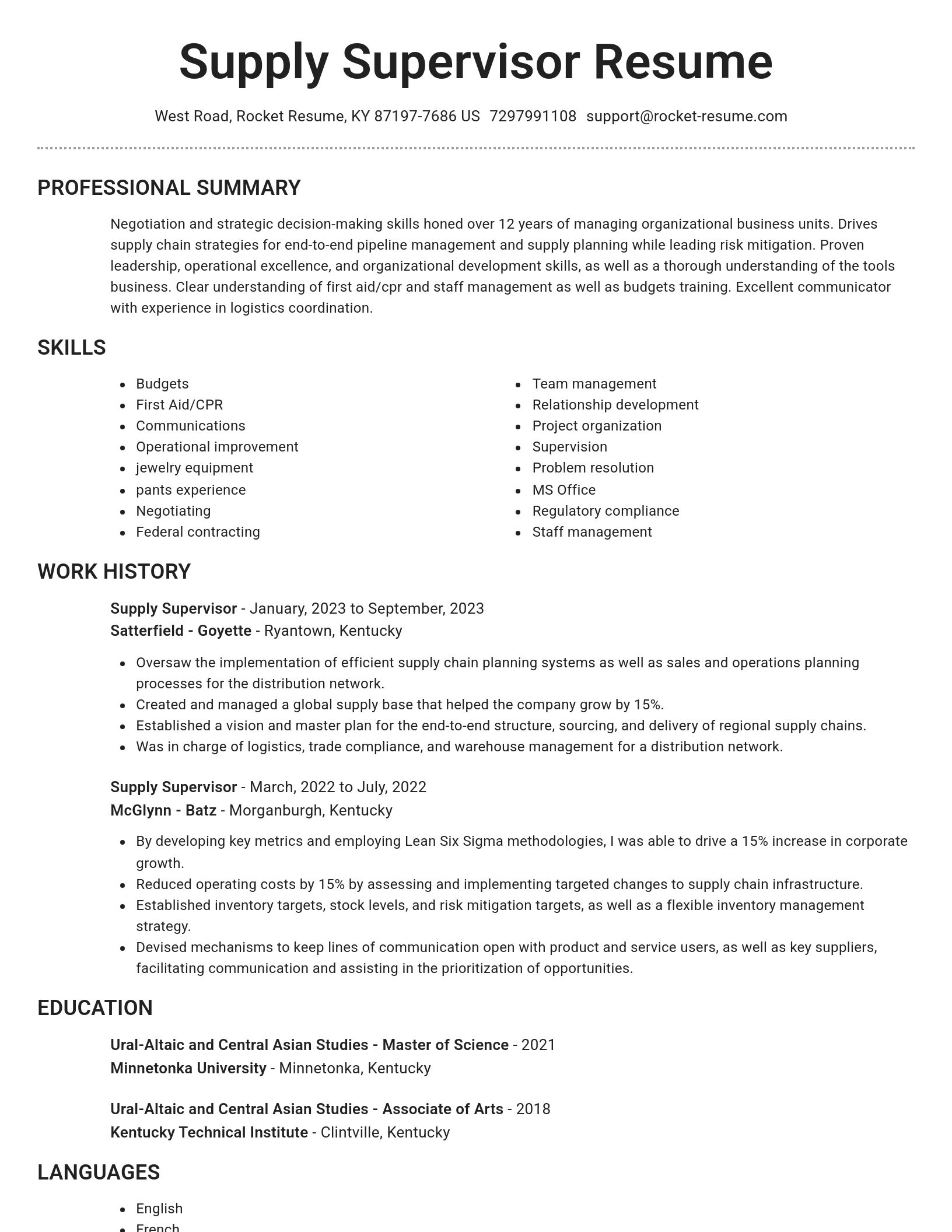 Brilliant resume template