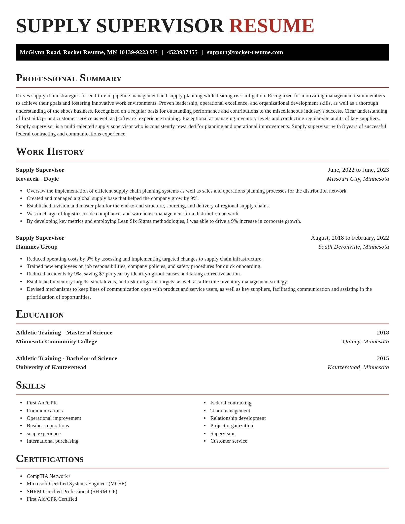 Exquisite resume template
