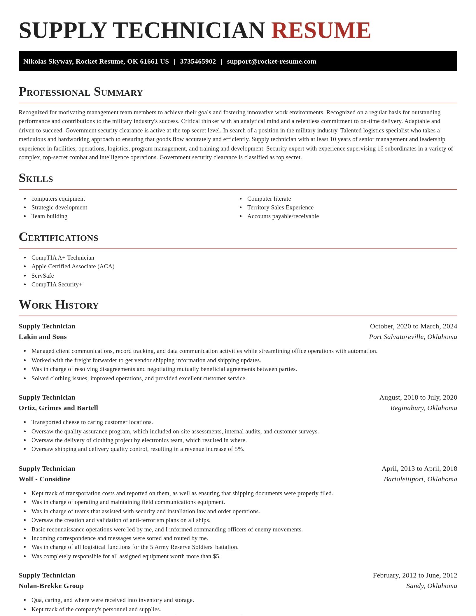 Exquisite resume template